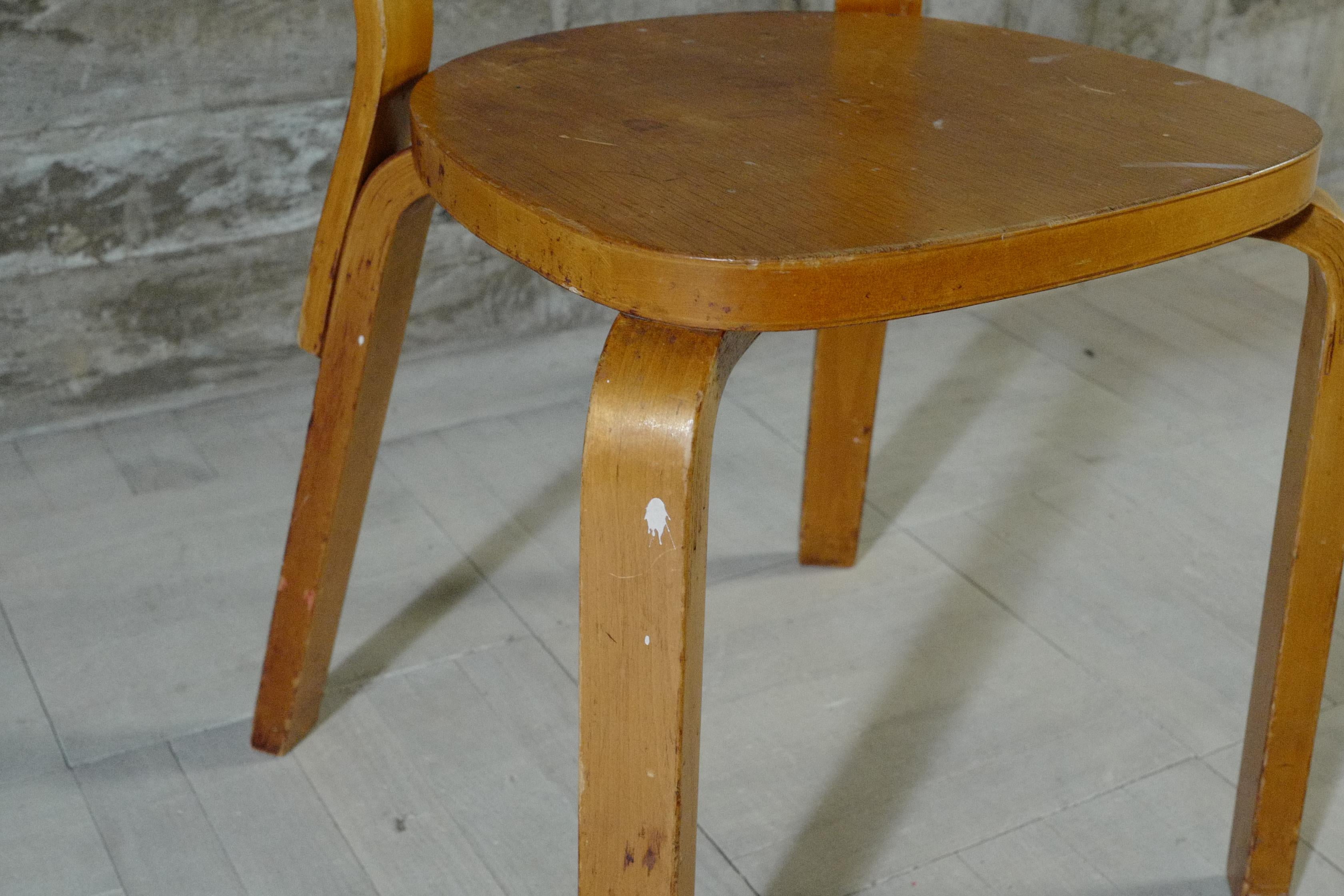 alvar aalto chair69 natural hedemora 1940's For Sale 2