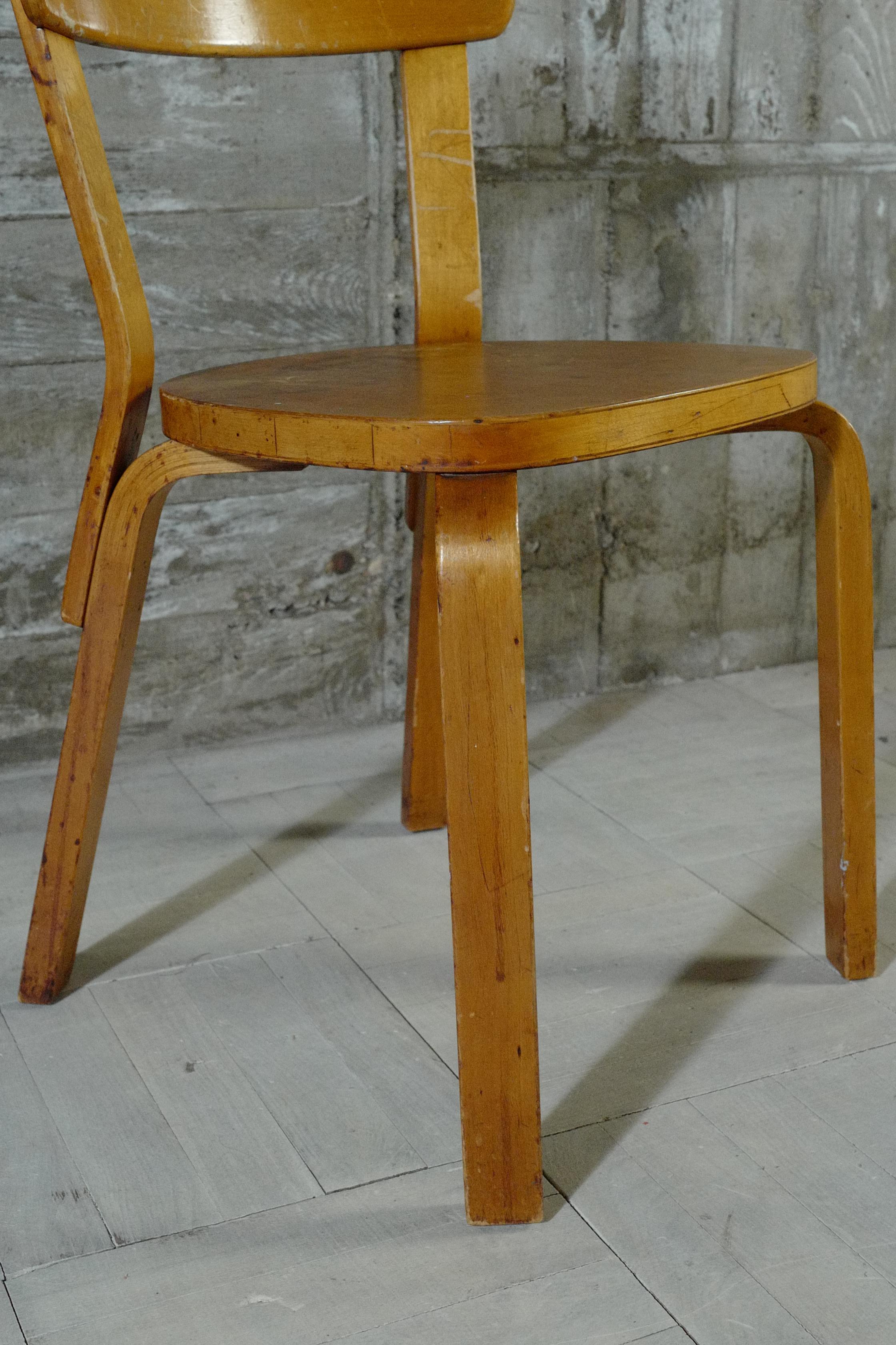 alvar aalto chair69 natural hedemora 1940's For Sale 3