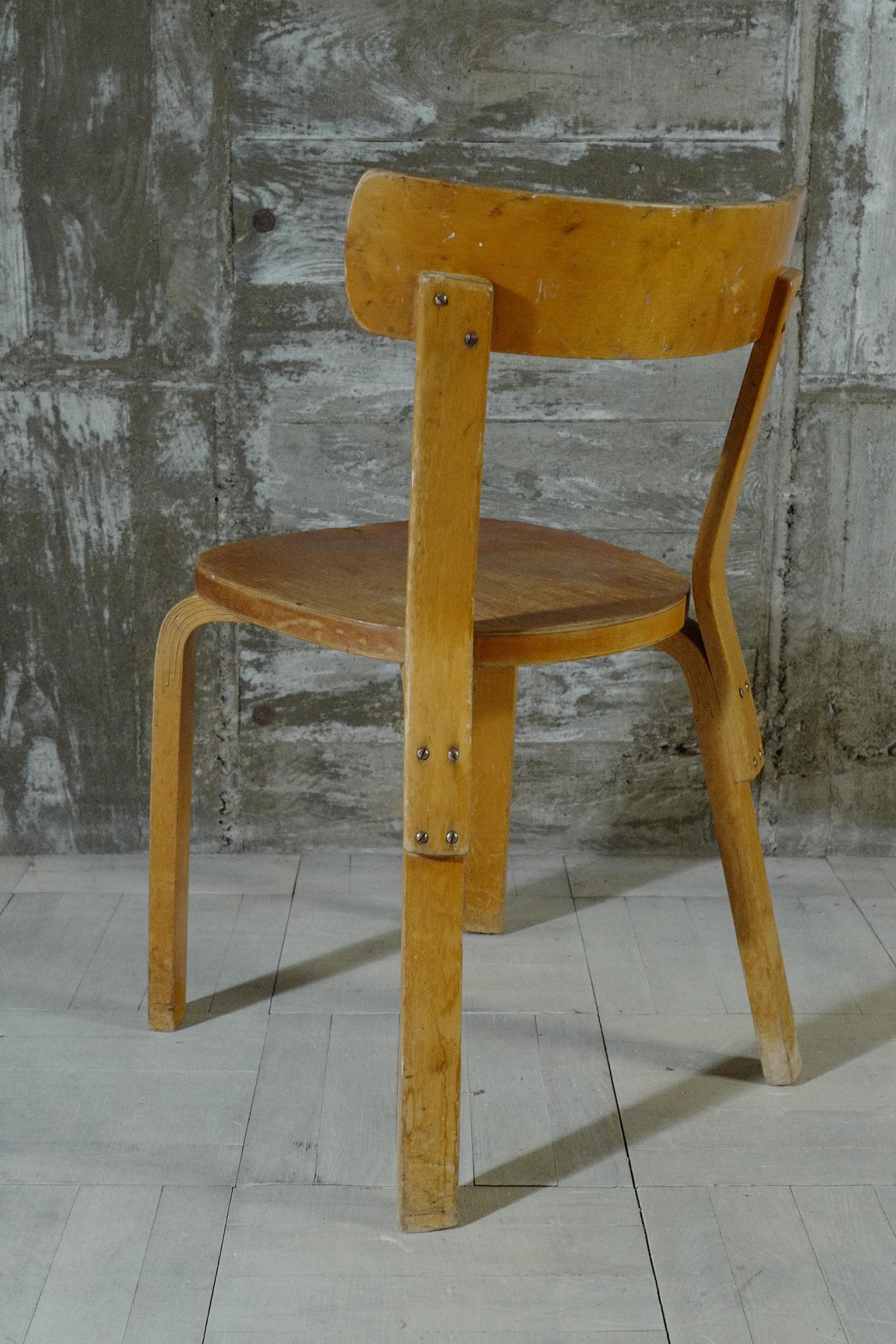 alvar aalto chair69 natural hedemora 1940's For Sale 3