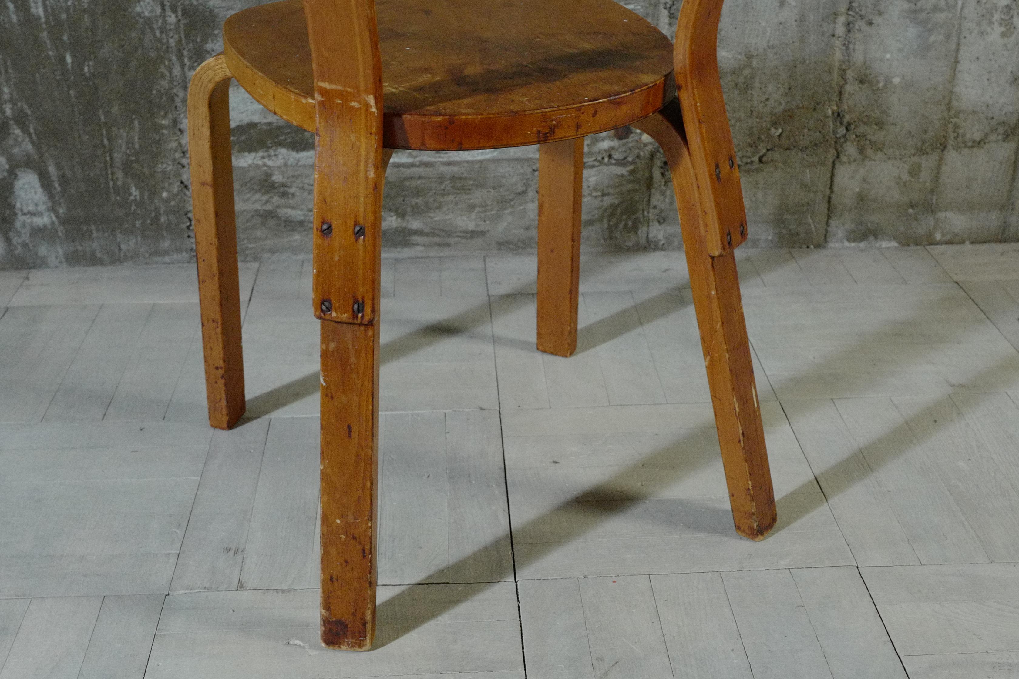 alvar aalto chair69 natural hedemora 1940's For Sale 5