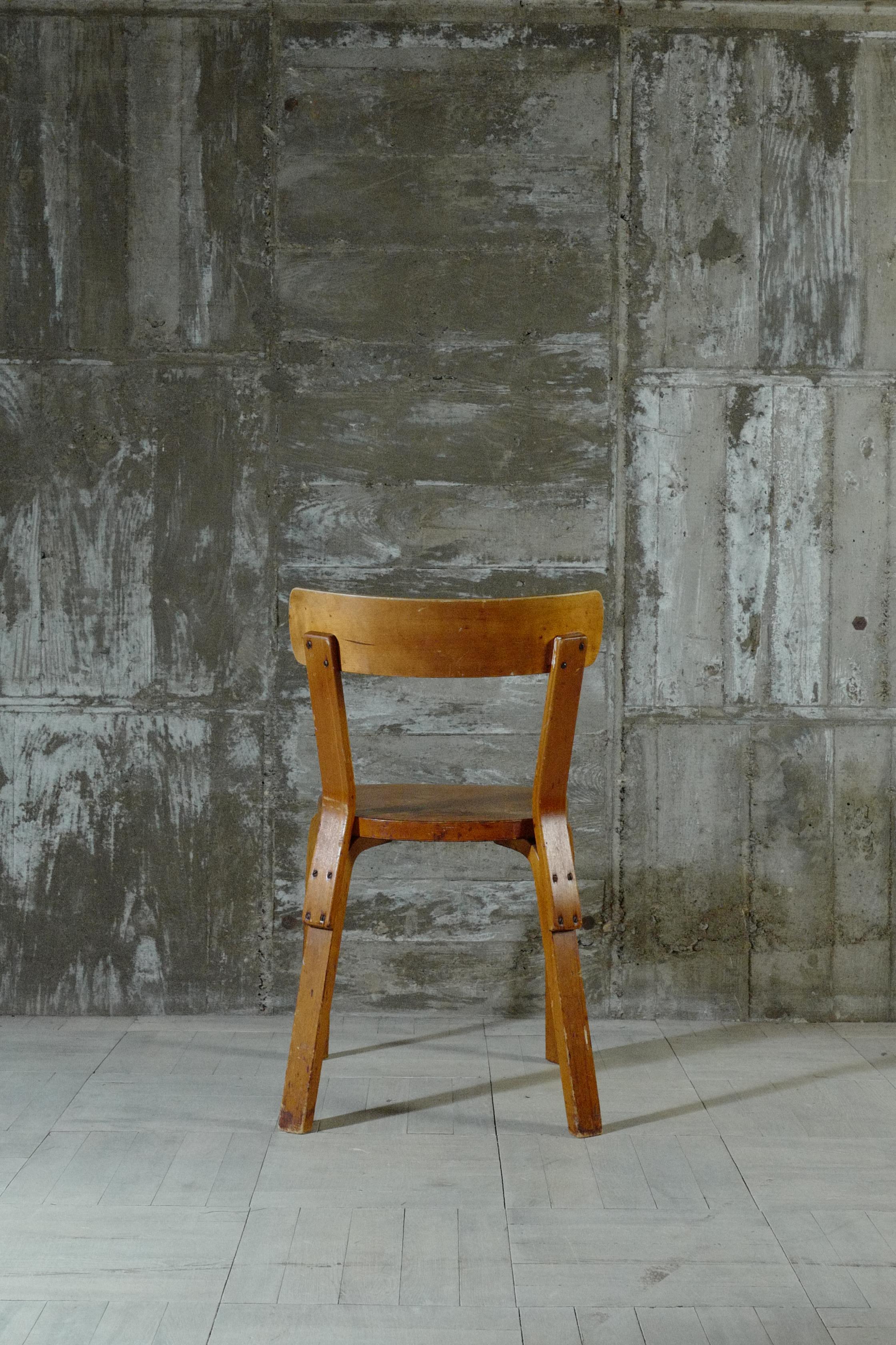 Modern alvar aalto chair69 natural hedemora 1940's For Sale
