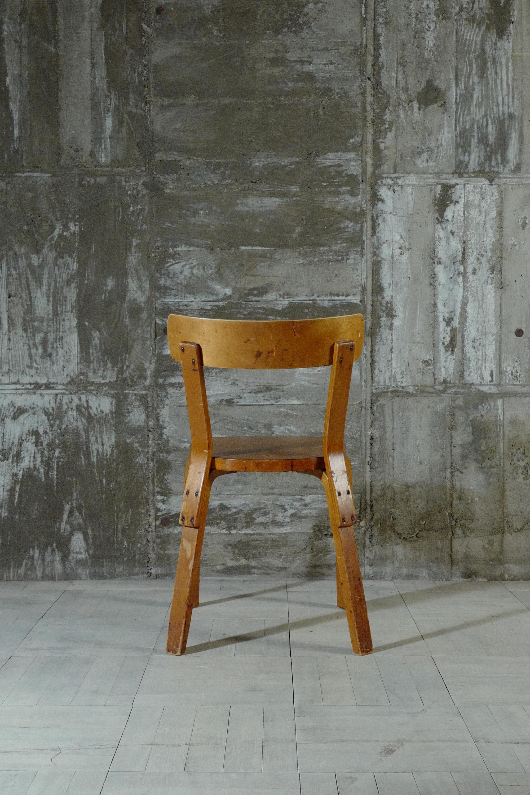 Swedish alvar aalto chair69 natural hedemora 1940's For Sale