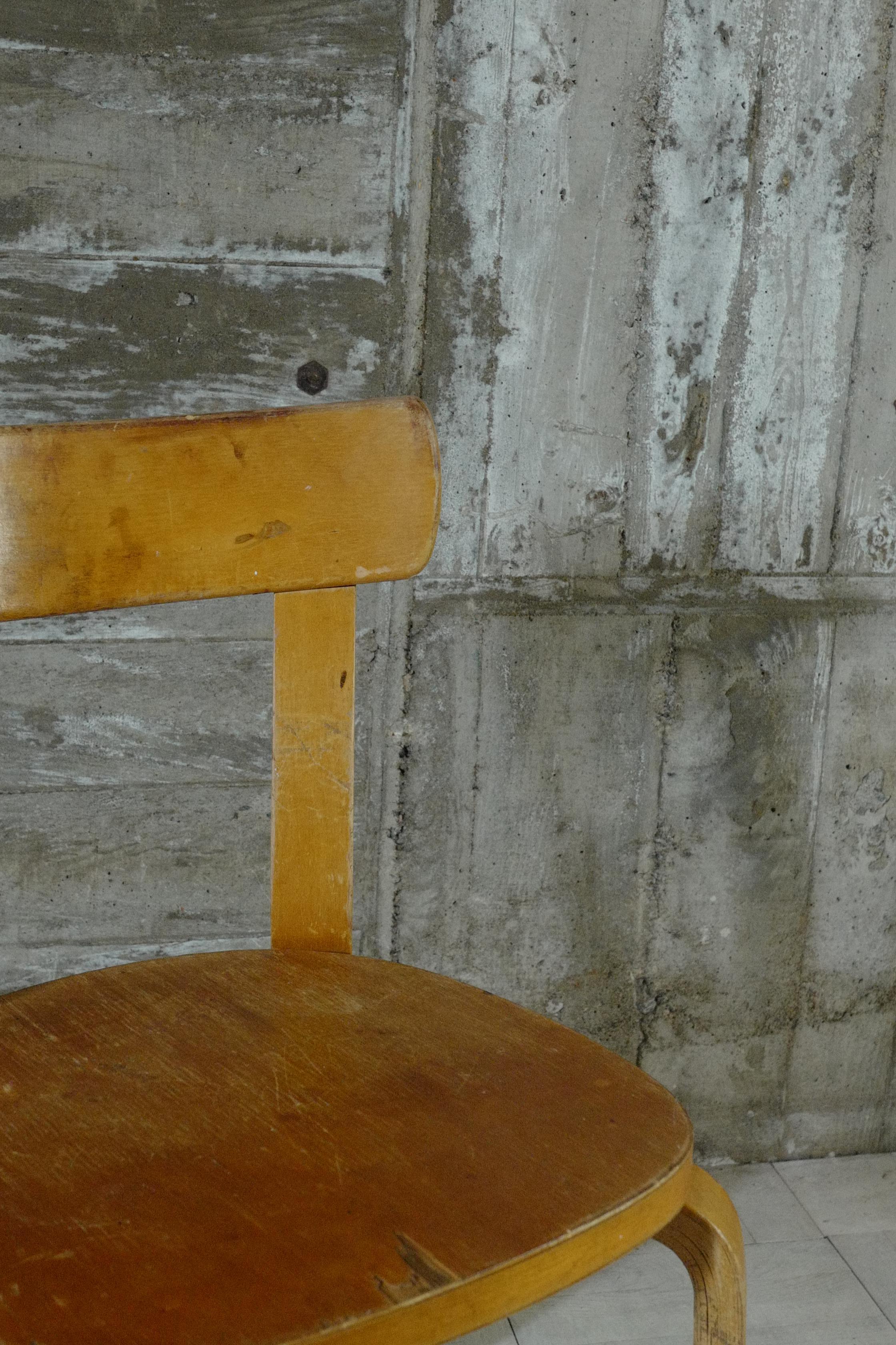 Woodwork alvar aalto chair69 natural hedemora 1940's For Sale