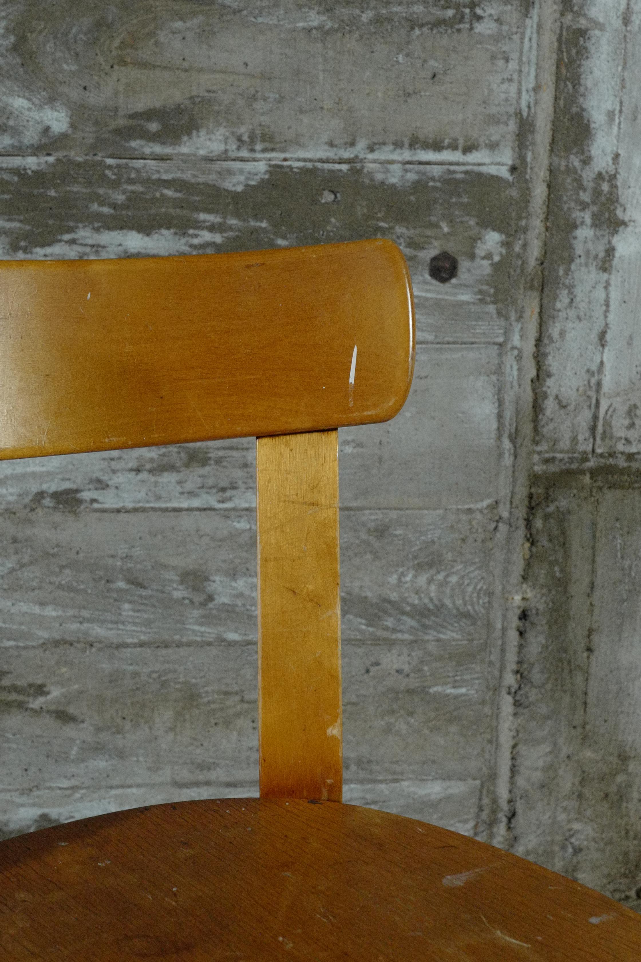 alvar aalto chair69 natural hedemora 1940's In Good Condition For Sale In 東御市, JP