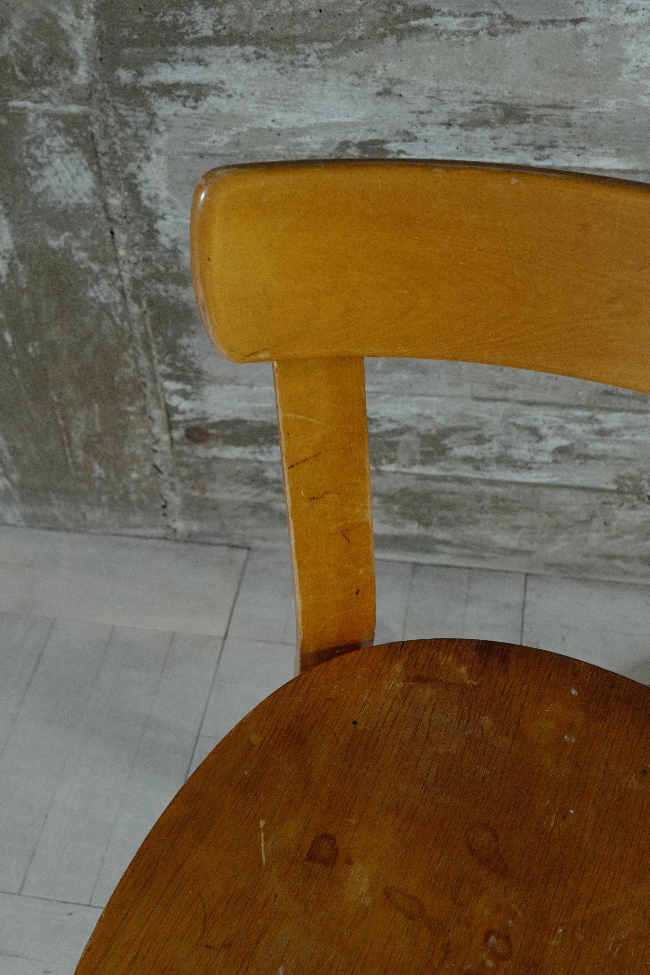 Mid-20th Century alvar aalto chair69 natural hedemora 1940's For Sale