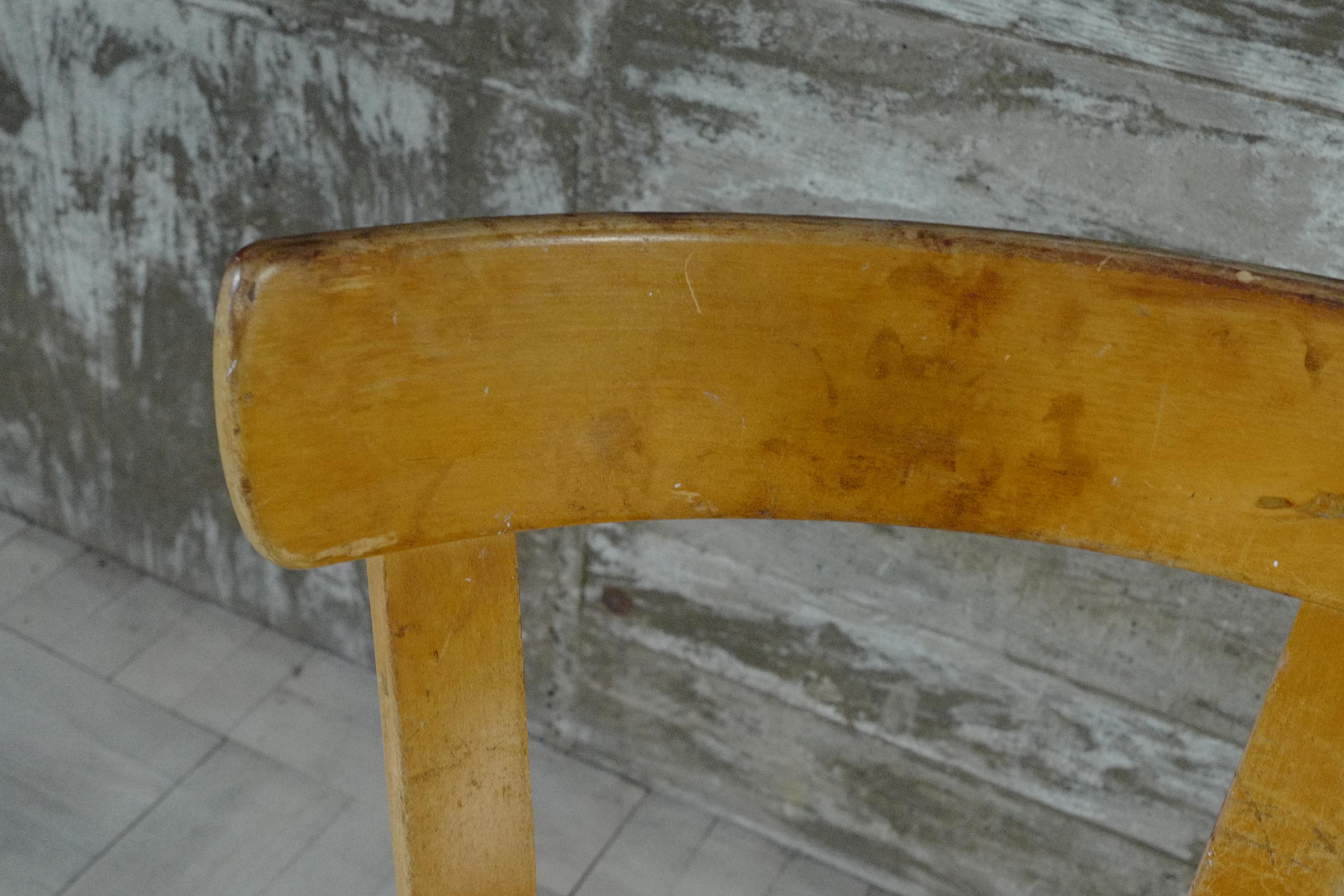 Mid-20th Century alvar aalto chair69 natural hedemora 1940's For Sale