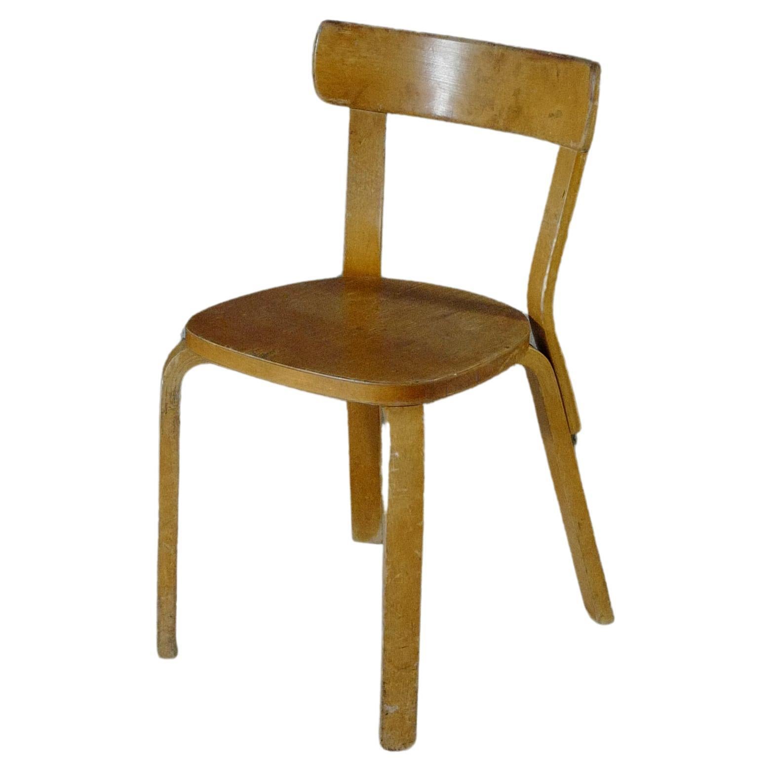 alvar aalto chair69 natural hedemora 1940's For Sale