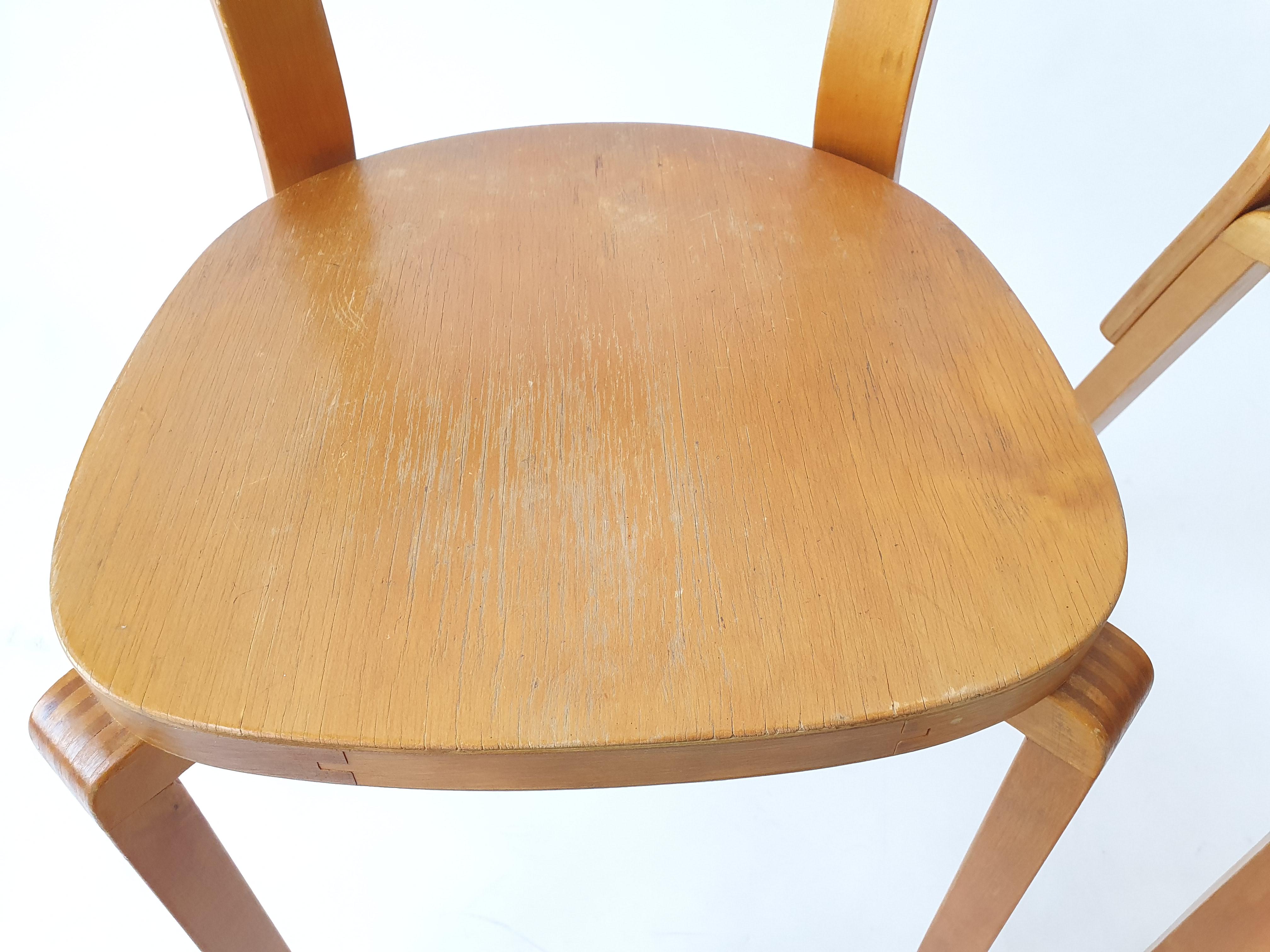 Birch Alvar Aalto chairs 1940s by Artek model 69