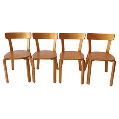 Alvar Aalto-Stühle von Artek, Modell 69, 1940er Jahre