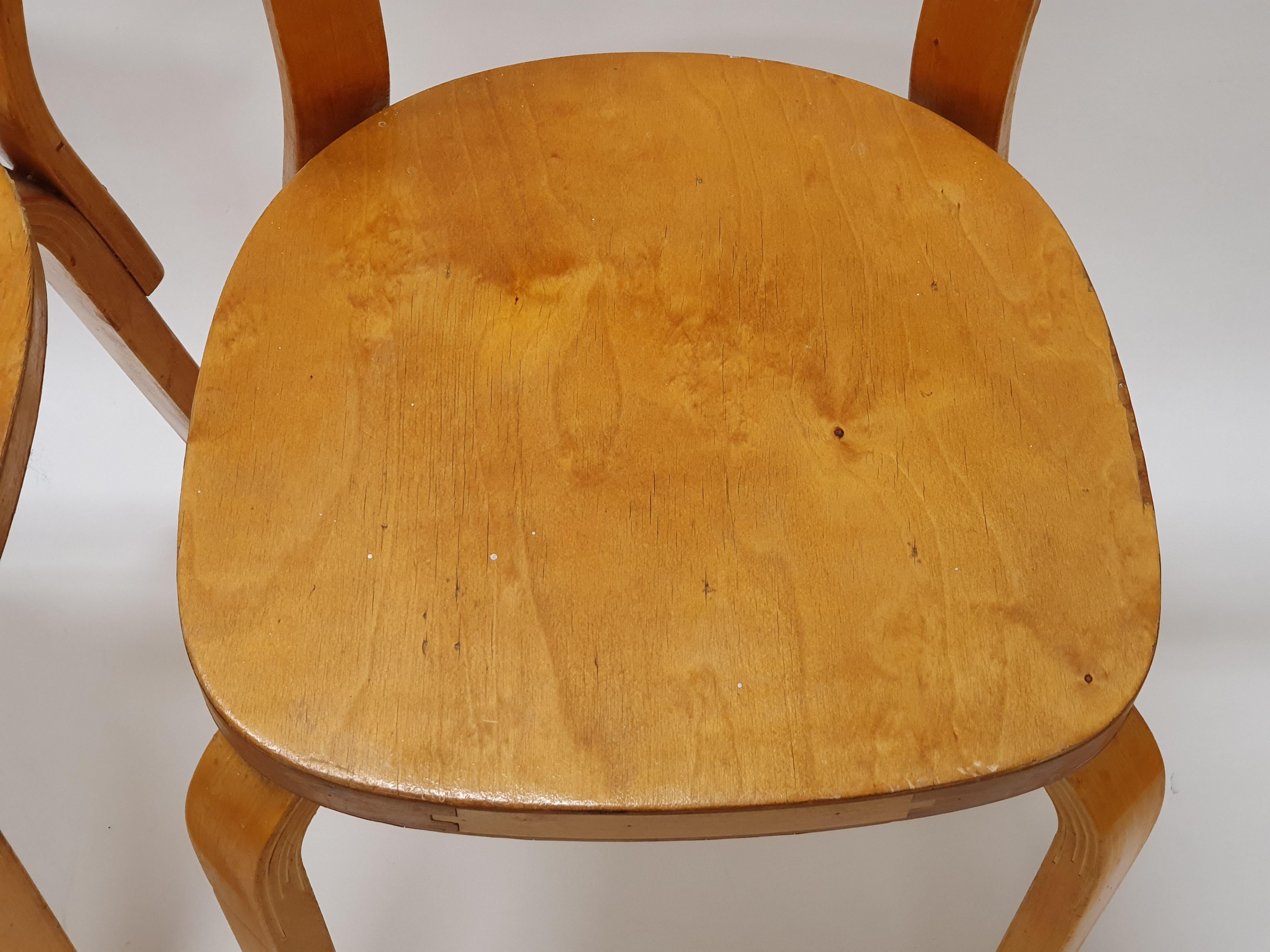 Sedie 69 di Alvar Aalto by Artek 1950s in vendita 3