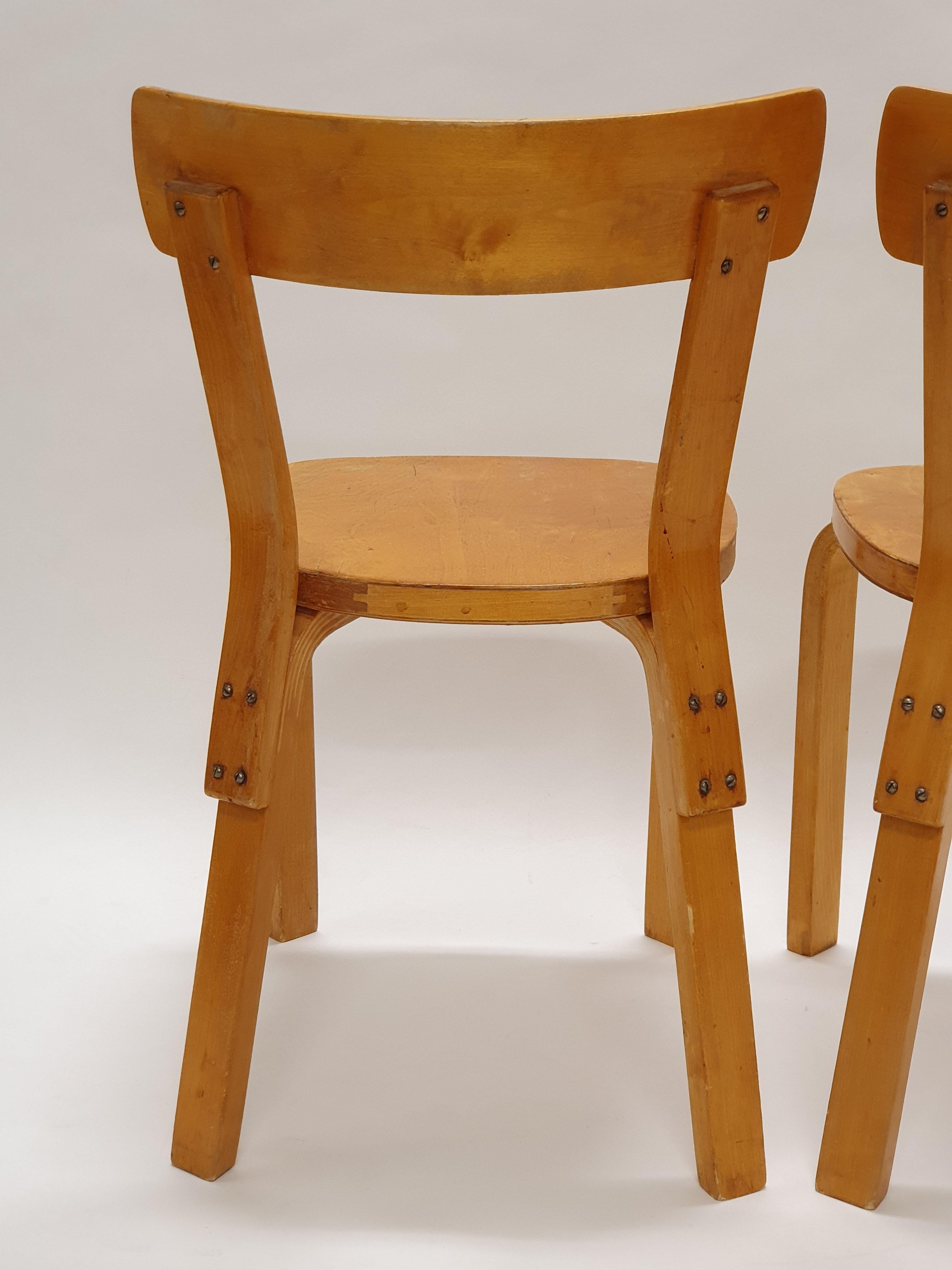 Sedie 69 di Alvar Aalto by Artek 1950s in vendita 10