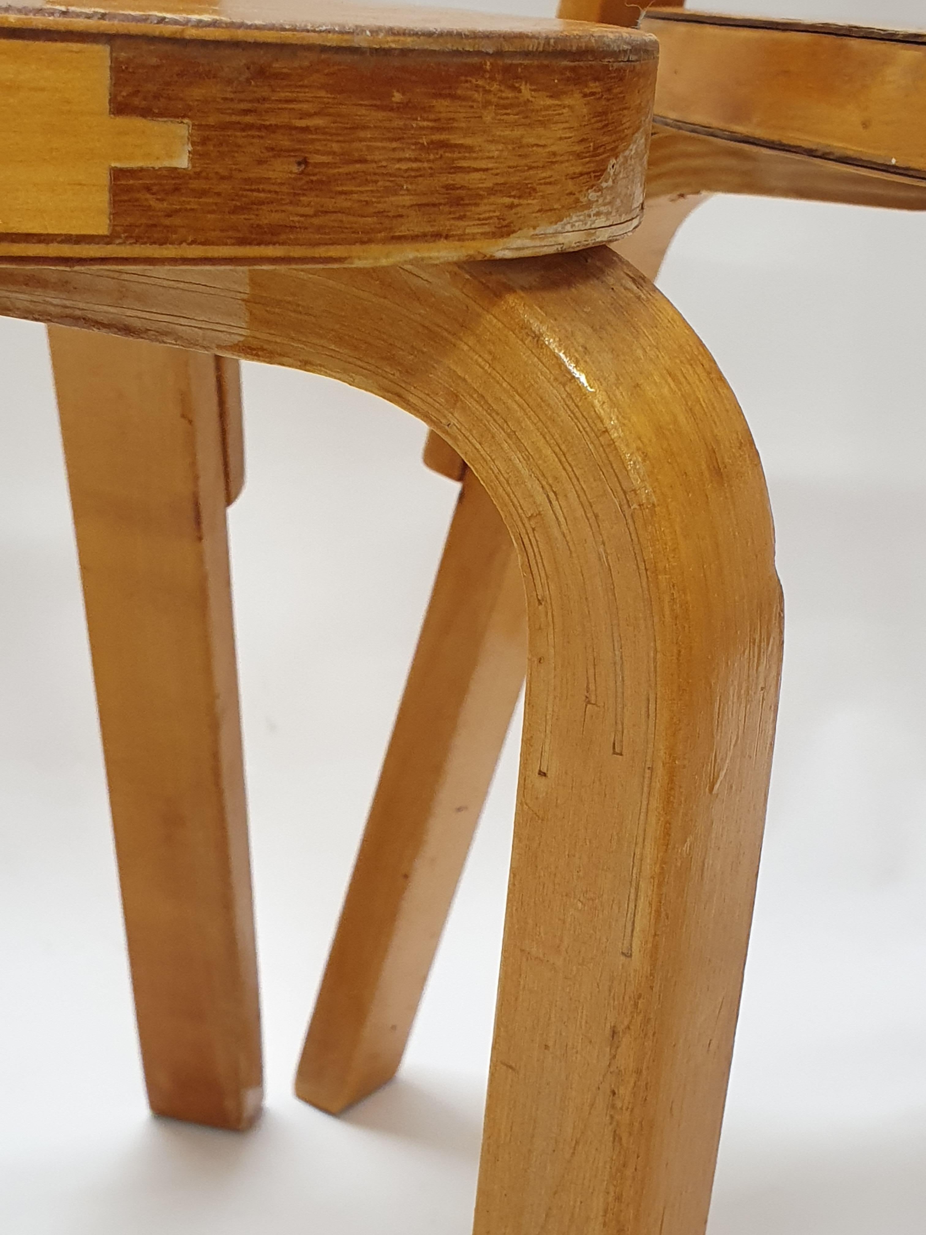 Sedie 69 di Alvar Aalto by Artek 1950s in vendita 1