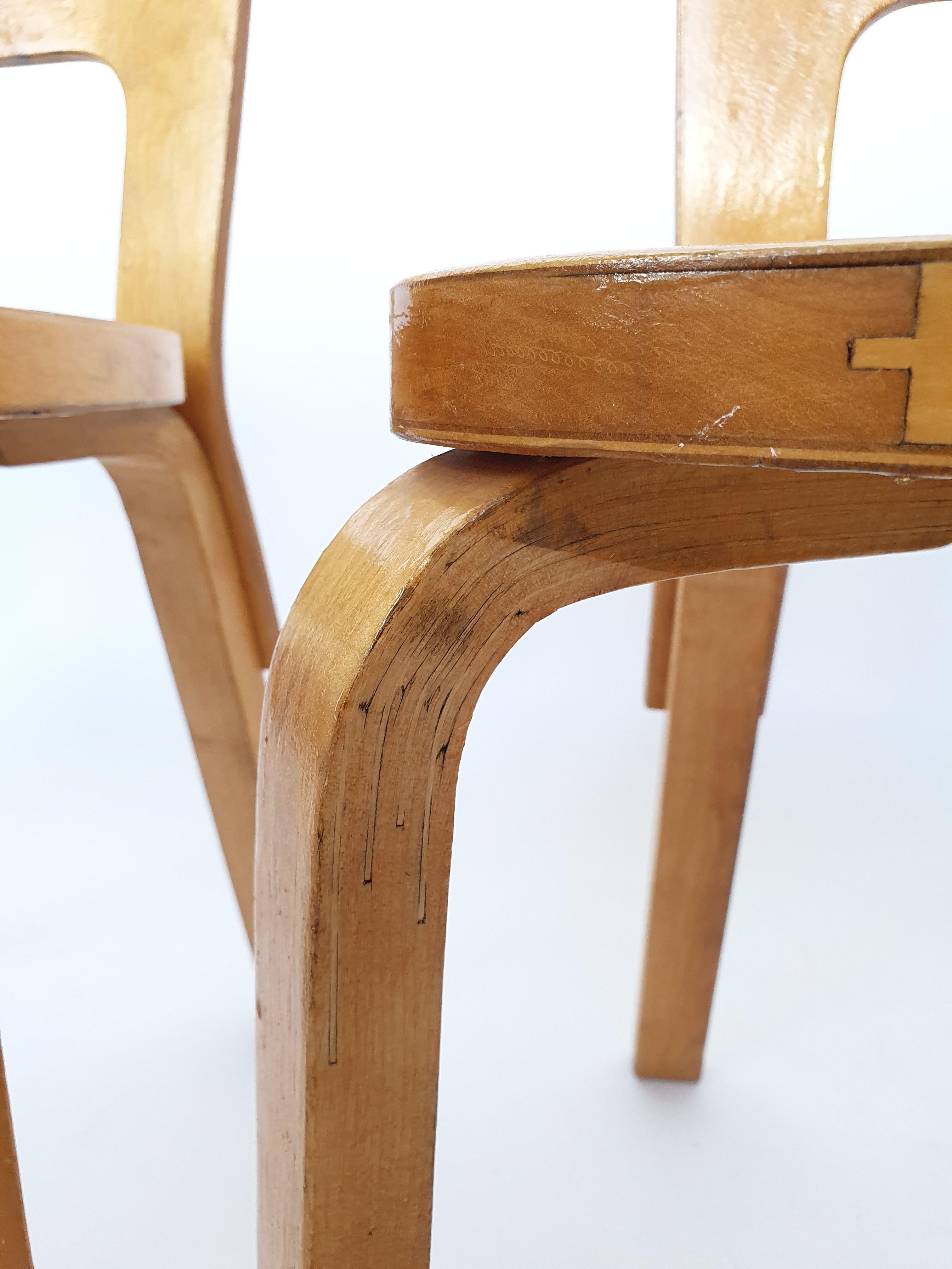 Sedie Alvar Aalto Artek A65 anni '50 in vendita 4