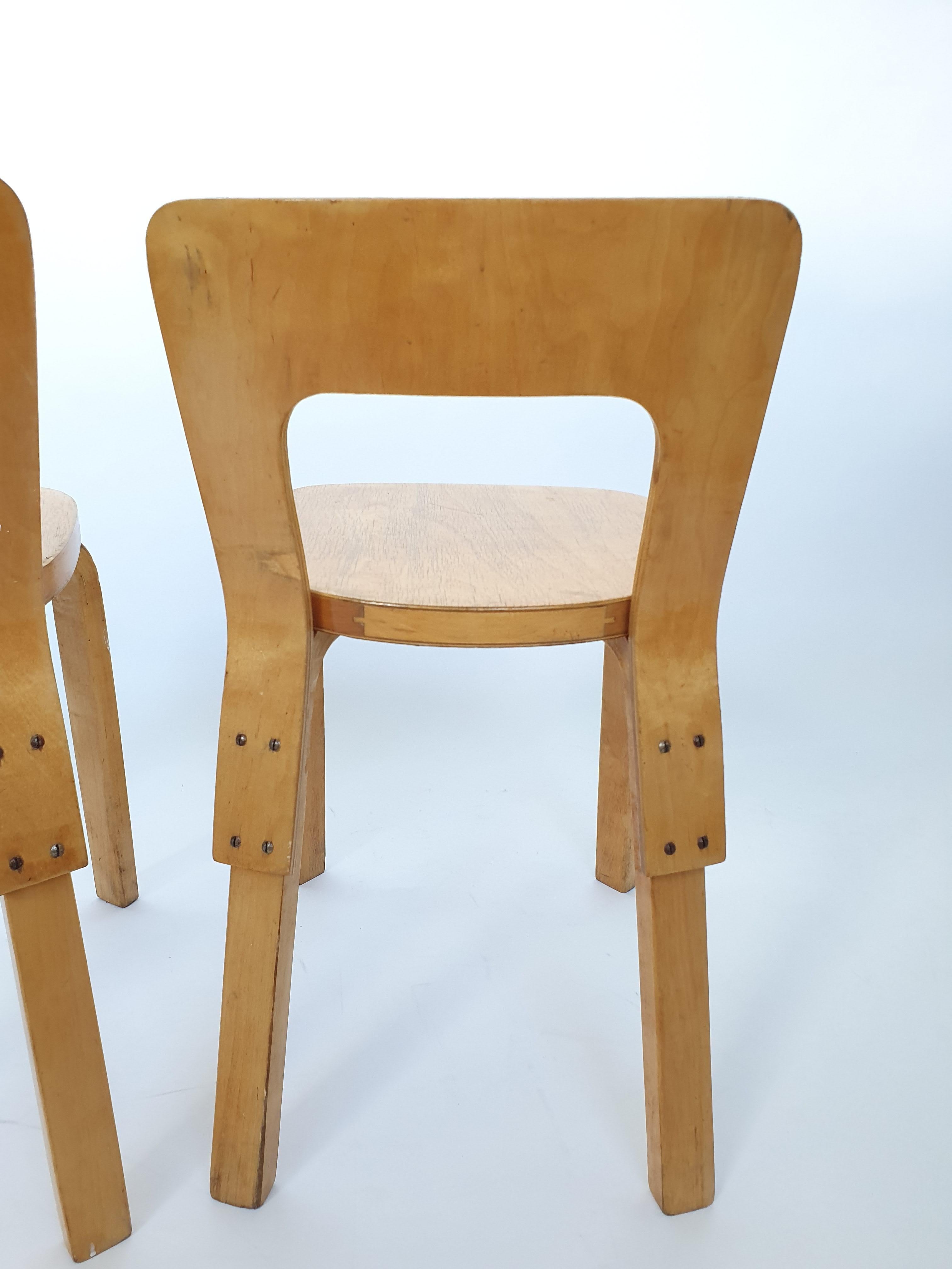 Sedie Alvar Aalto Artek A65 anni '50 in vendita 5