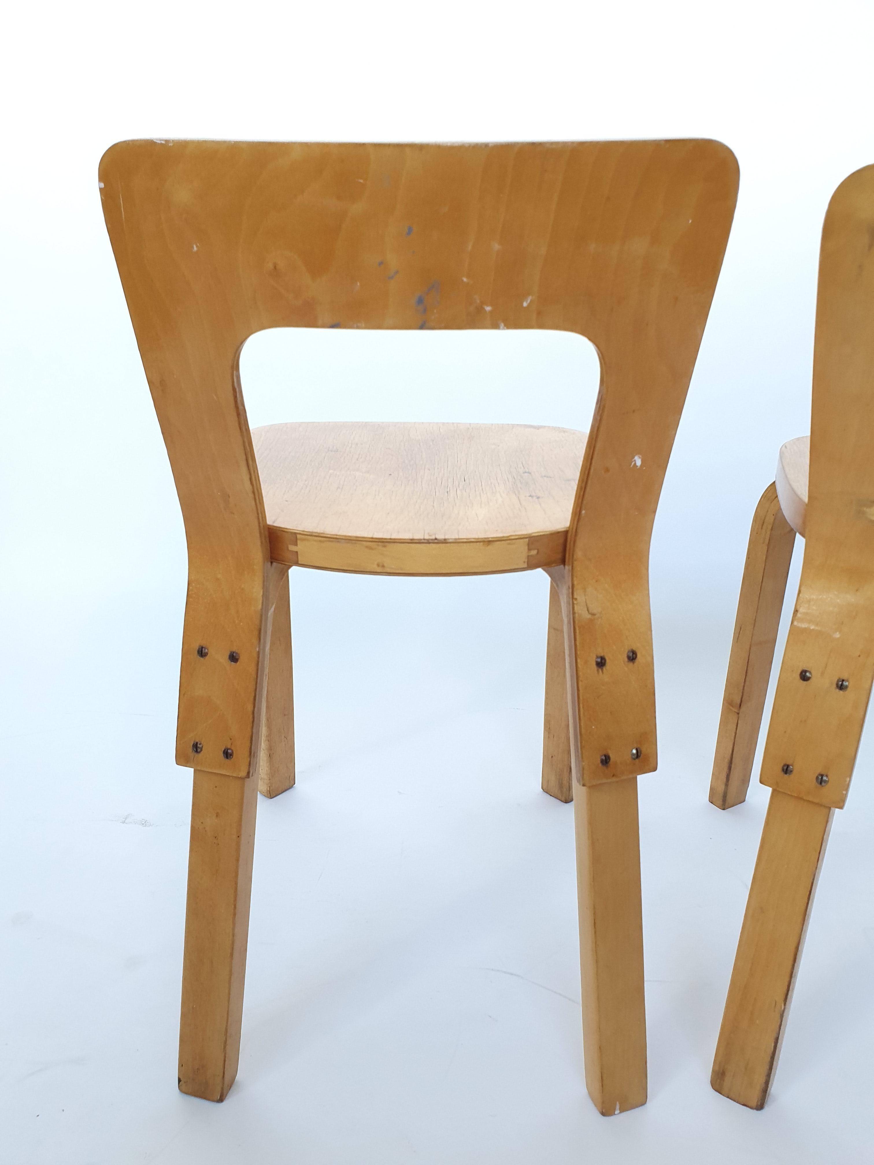 Sedie Alvar Aalto Artek A65 anni '50 in vendita 6