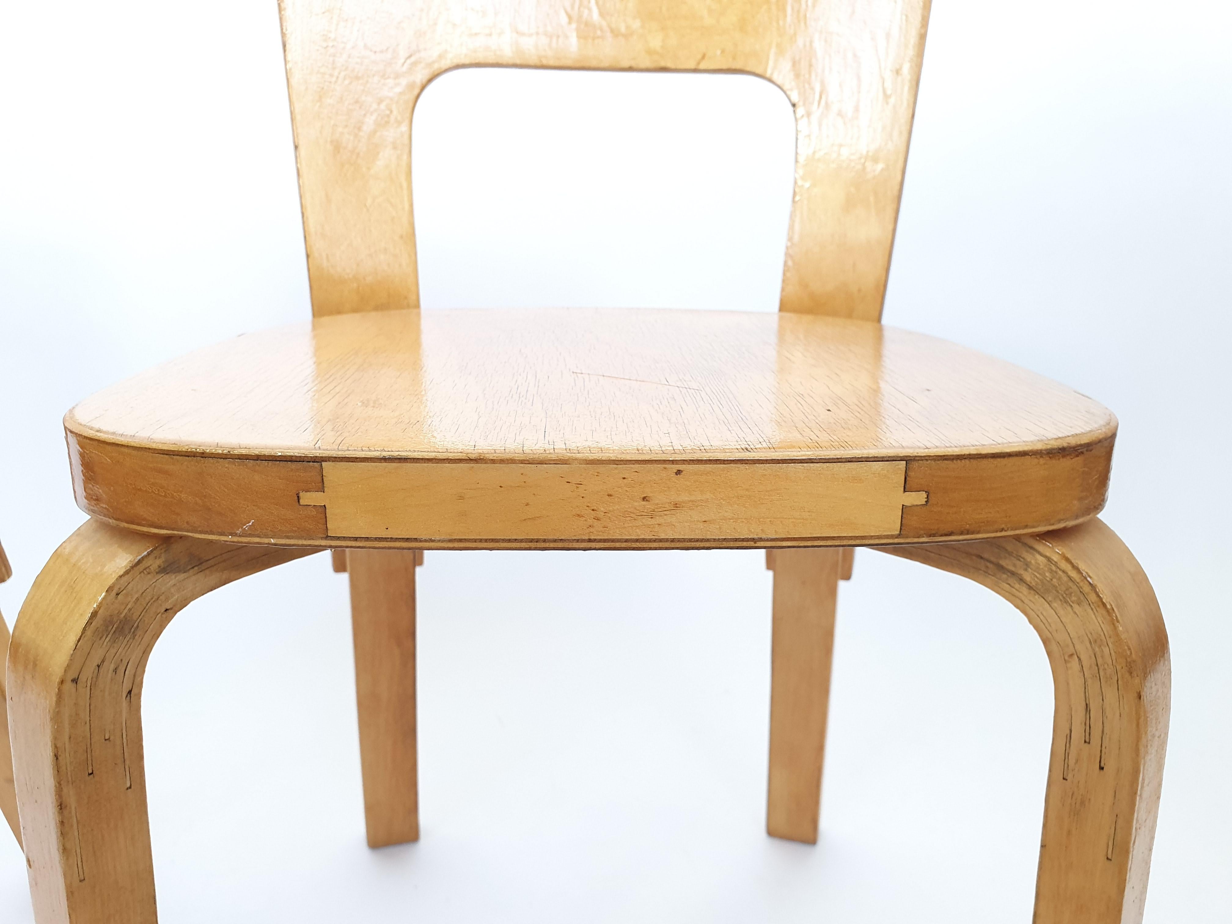 Sedie Alvar Aalto Artek A65 anni '50 In condizioni buone in vendita a Espoo, FI