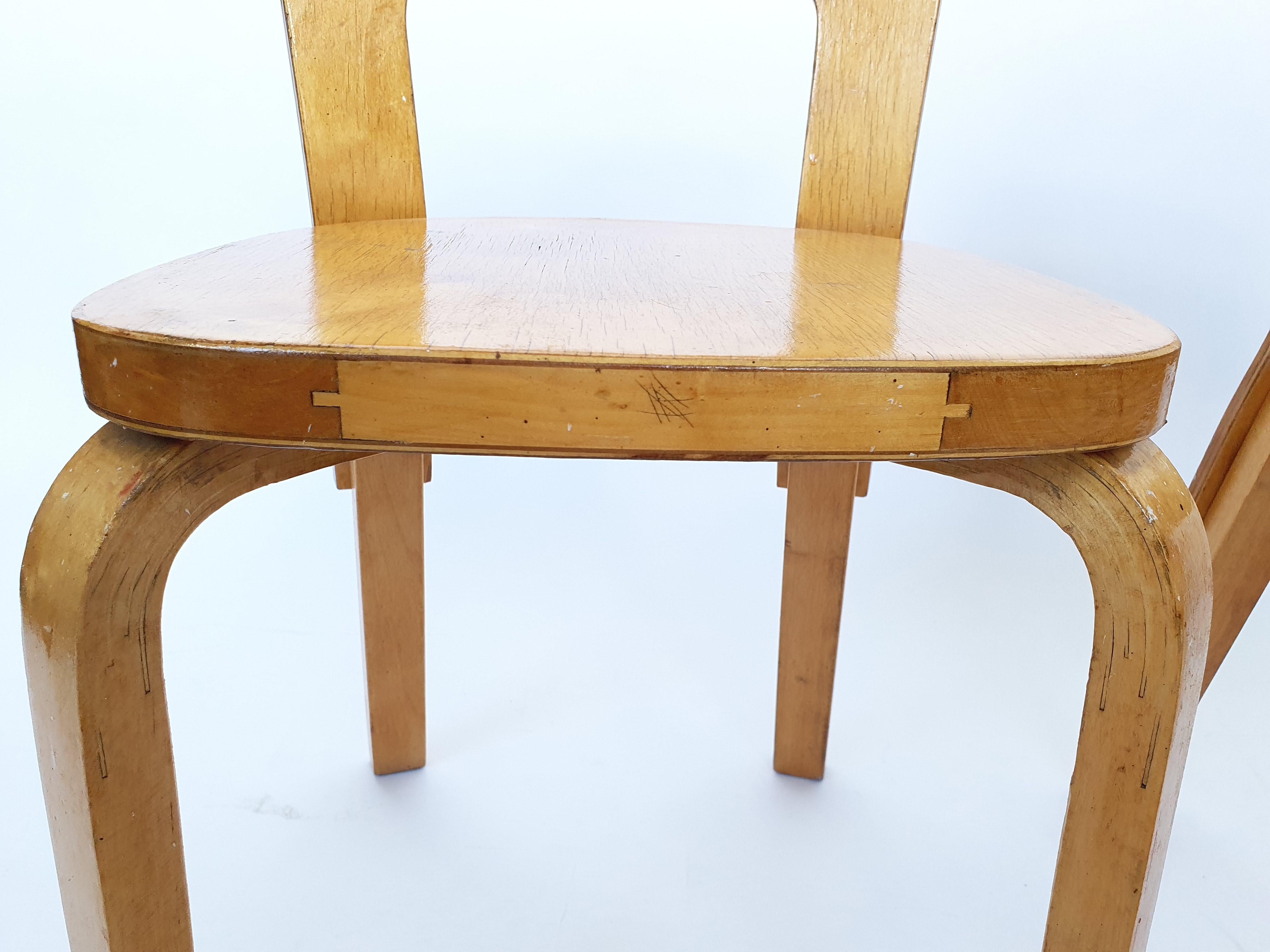 Sedie Alvar Aalto Artek A65 anni '50 in vendita 1