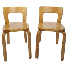 Chaises Alvar Aalto+Aalto Artek A65 1950s
