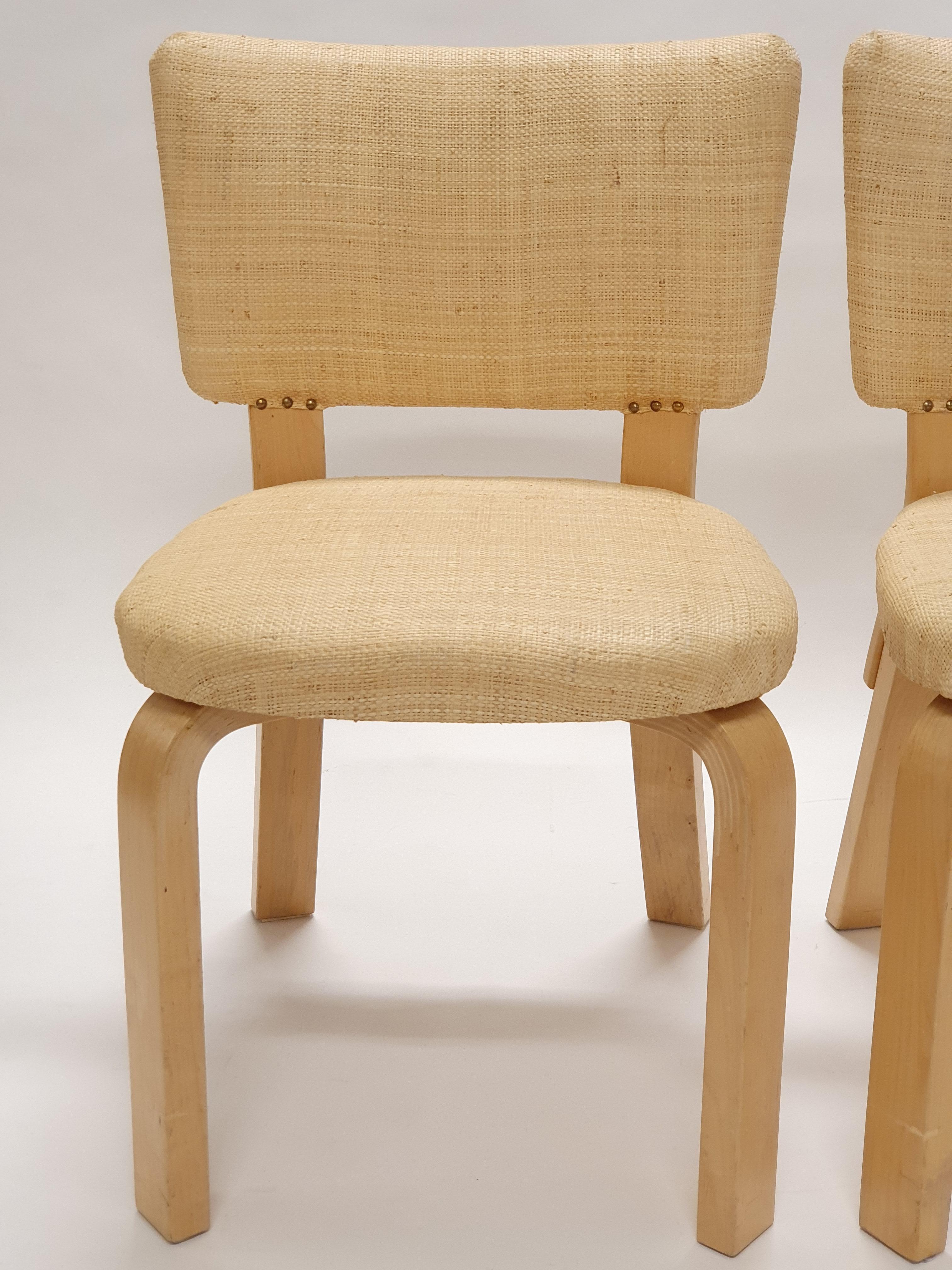 Finnish Alvar Aalto chairs model 62 by Artek 2 pcs