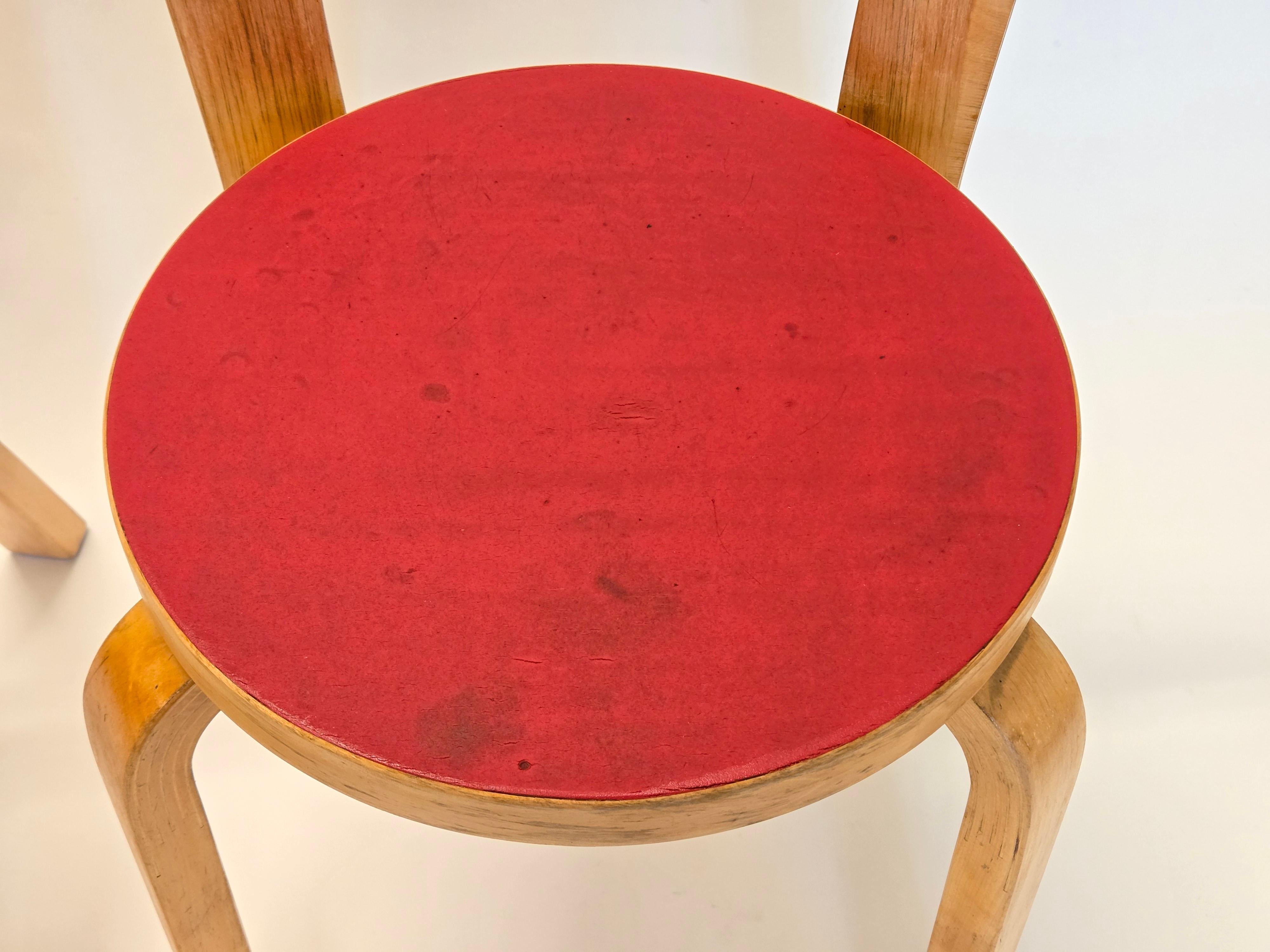 Bouleau Chaises Alvar Aalto+Aalto modèle 65 par Artek années 1960 en vente