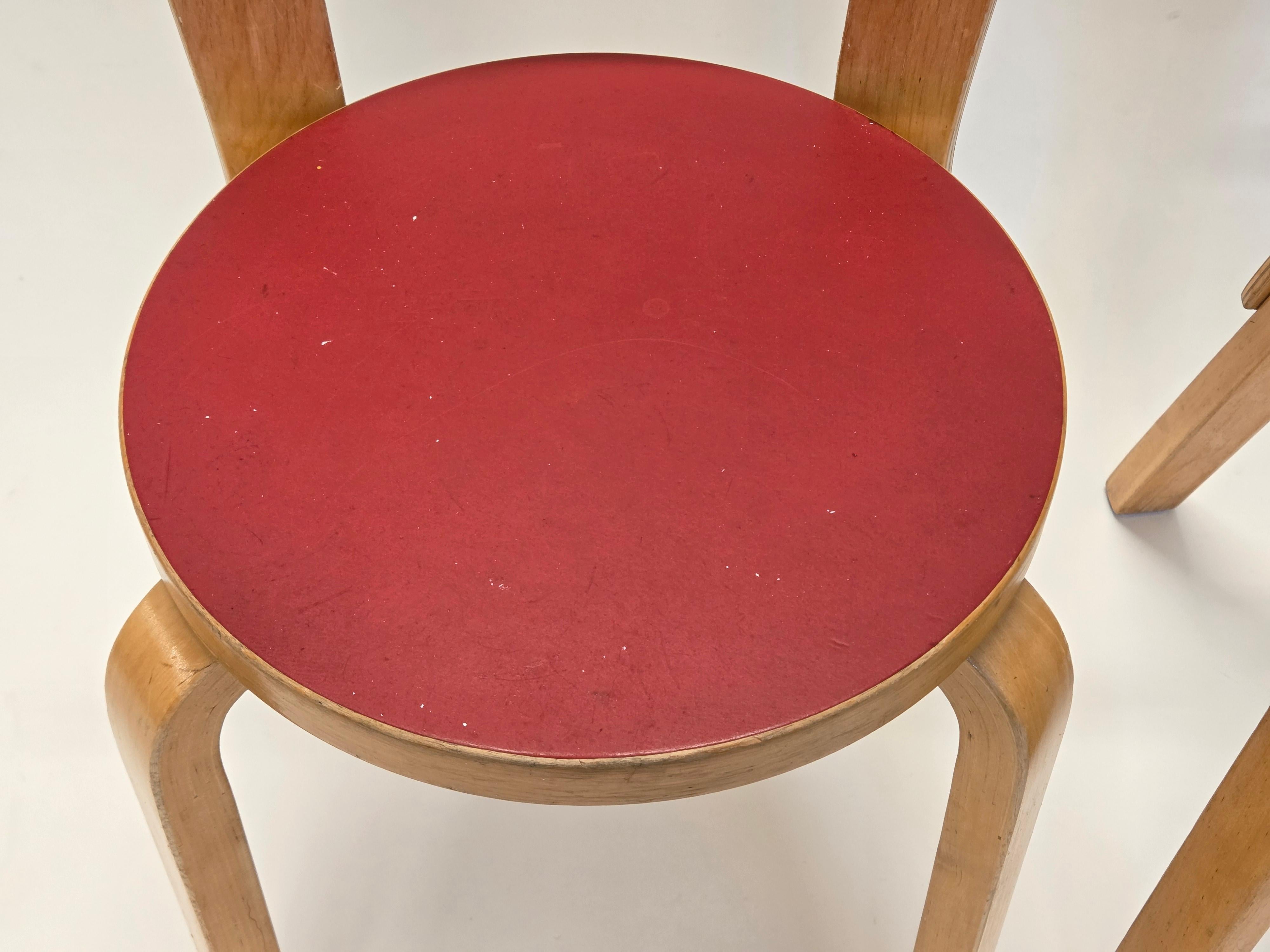 Chaises Alvar Aalto+Aalto modèle 65 par Artek années 1960 en vente 1