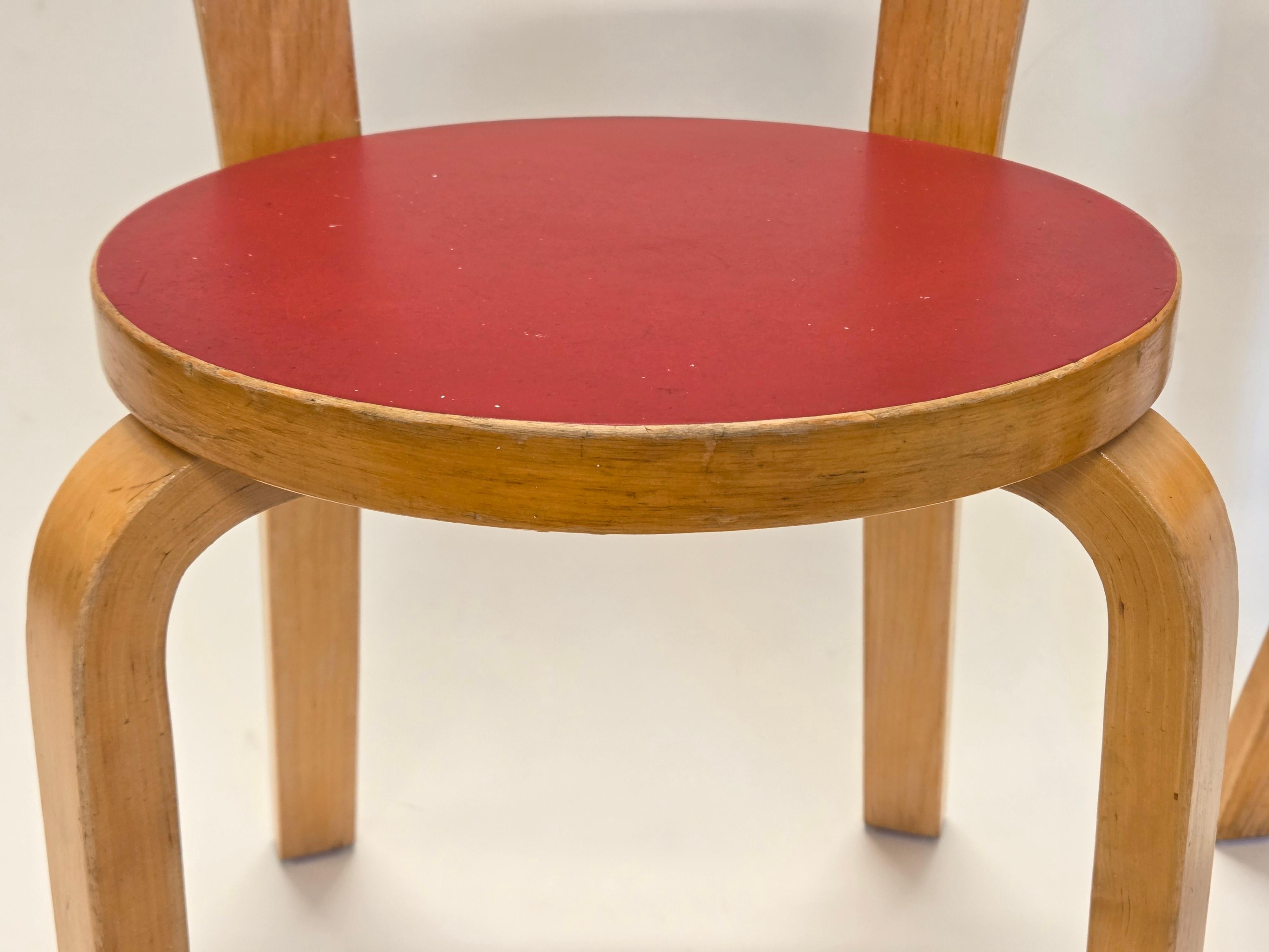 Chaises Alvar Aalto+Aalto modèle 65 par Artek années 1960 en vente 2