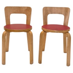 Chaises Alvar Aalto+Aalto modèle 65 par Artek années 1960