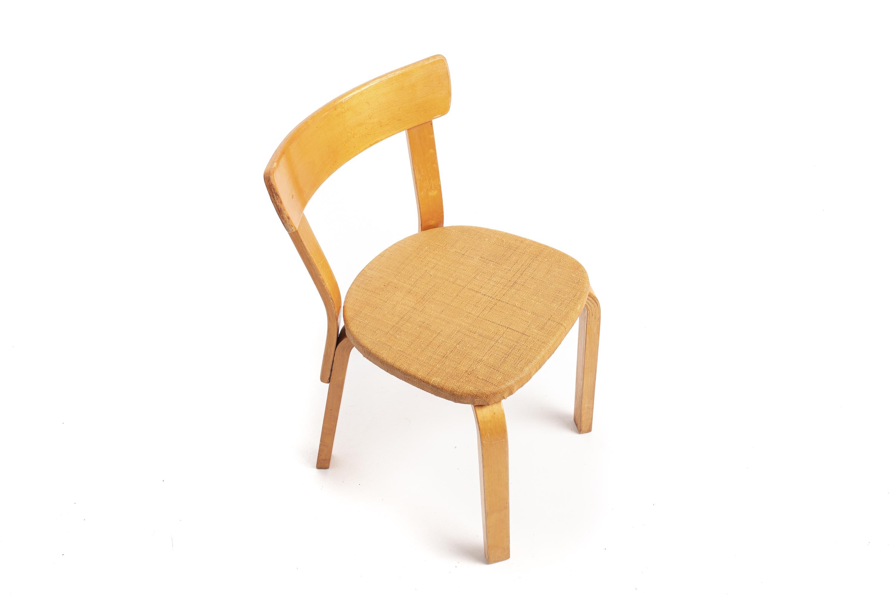 European Alvar Aalto chairs model 69 2 pcs For Sale