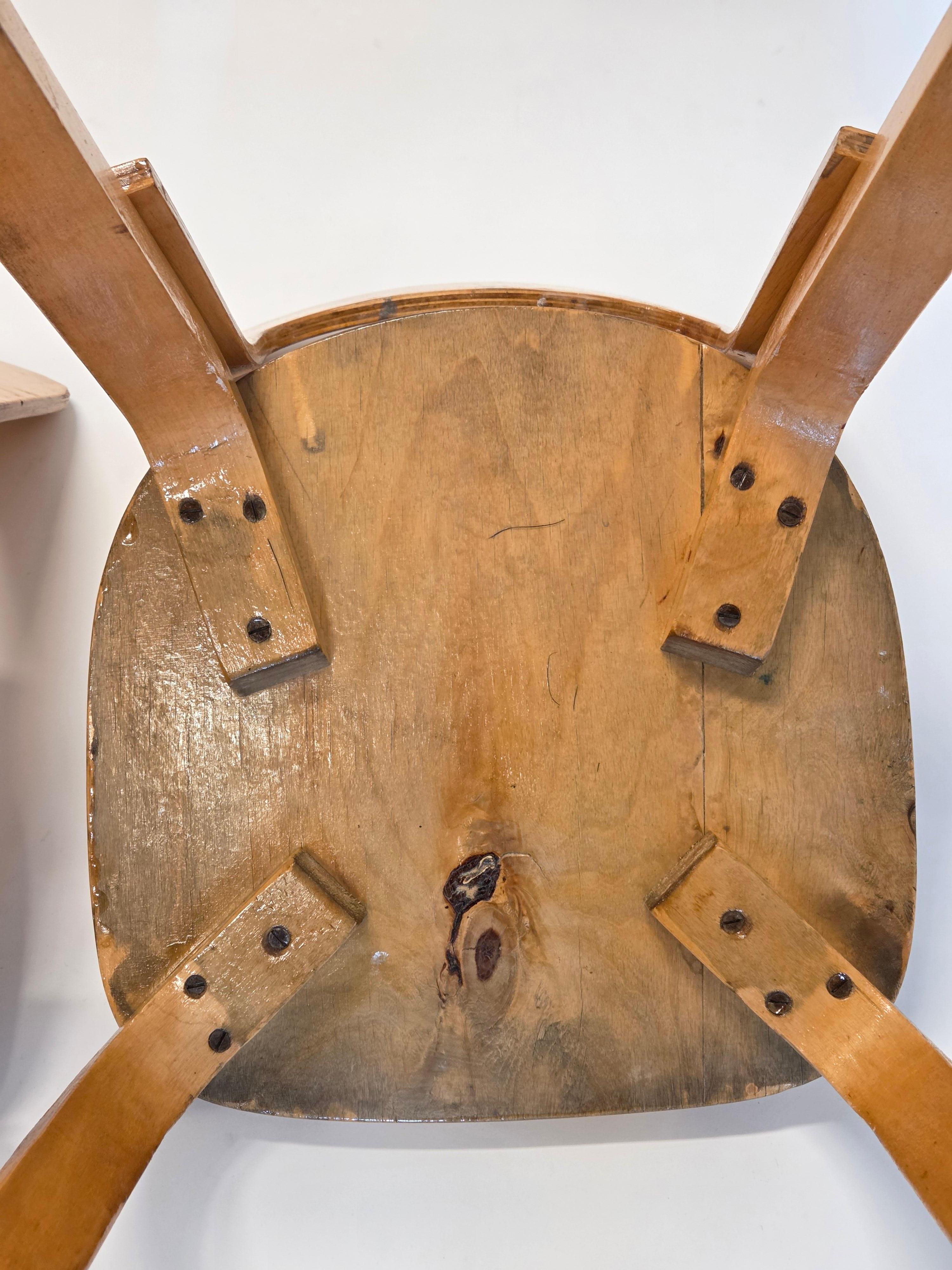 Alvar Aalto Chairs model A65 by Artek 1950s en venta 9