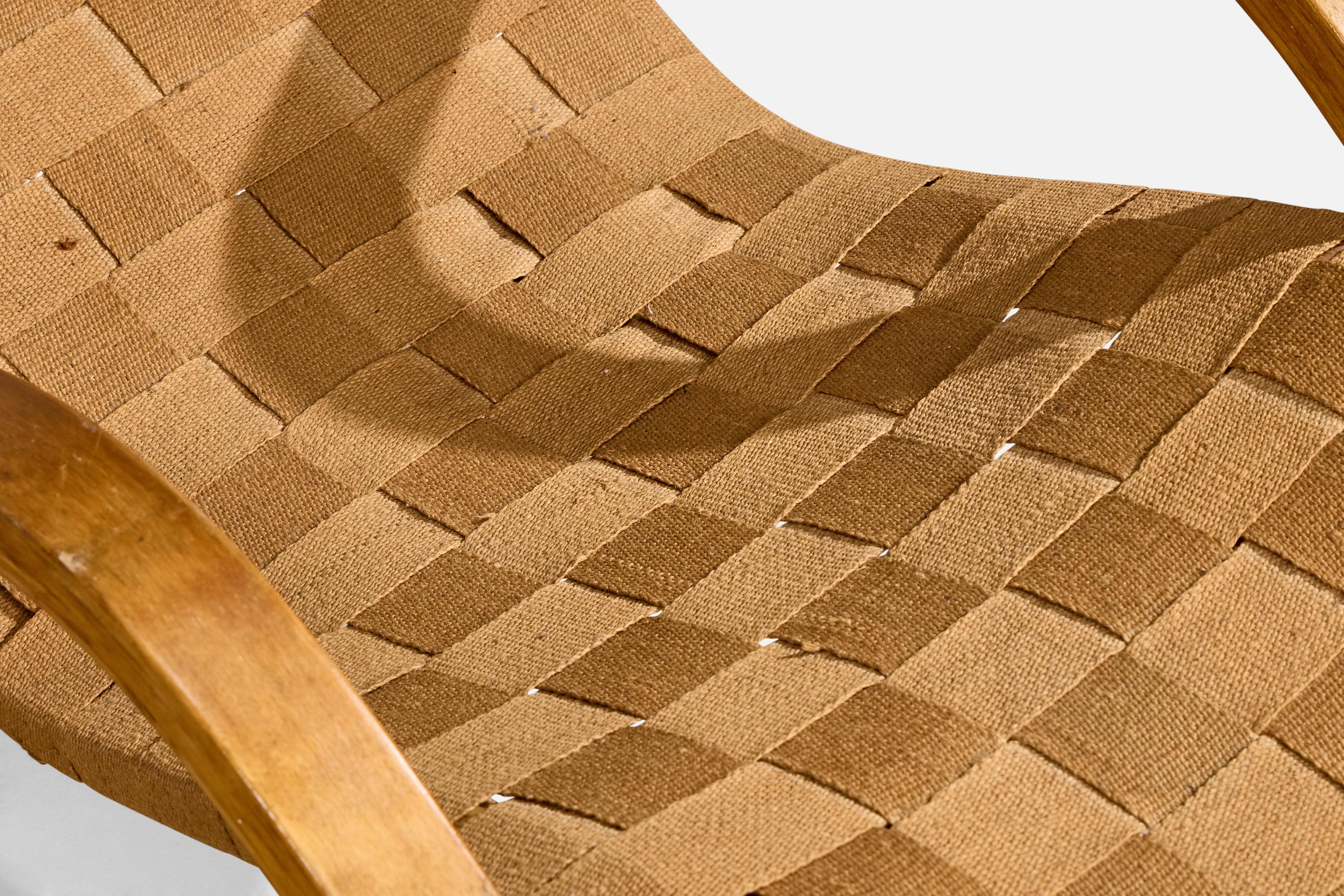 Alvar Aalto, chaise longue, bouleau, tissu, Finlande, 1947 en vente 4