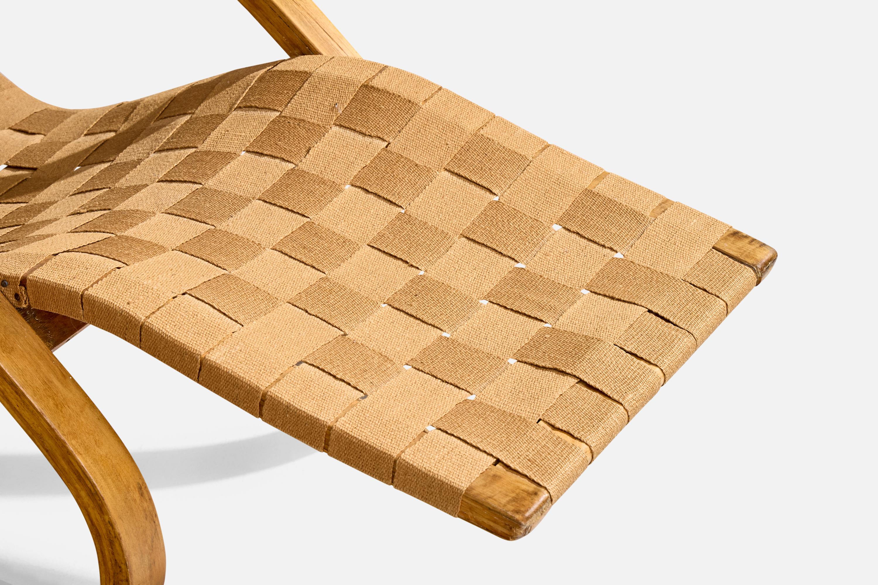 Alvar Aalto, chaise longue, bouleau, tissu, Finlande, 1947 en vente 5