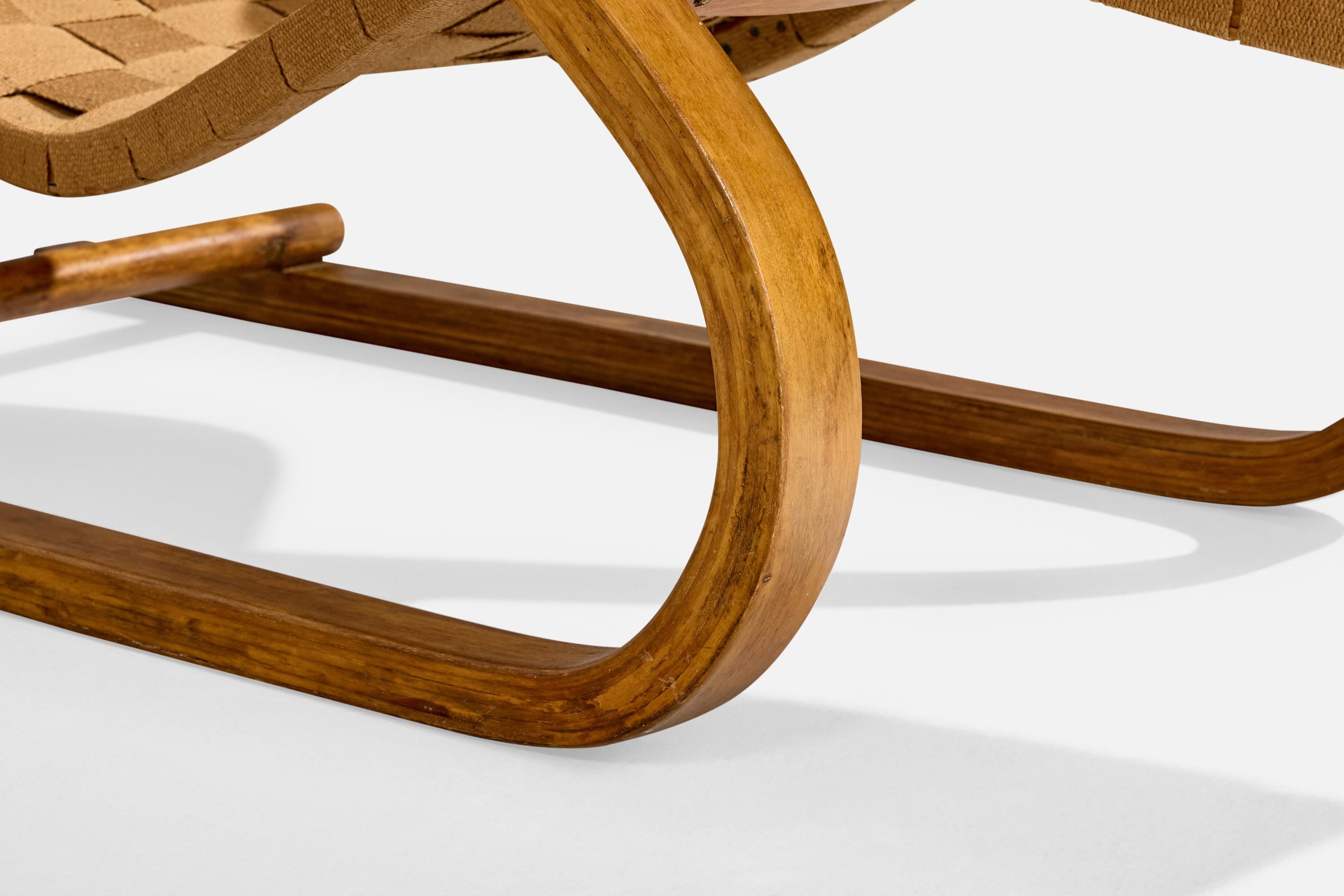 Alvar Aalto, chaise longue, bouleau, tissu, Finlande, 1947 en vente 7