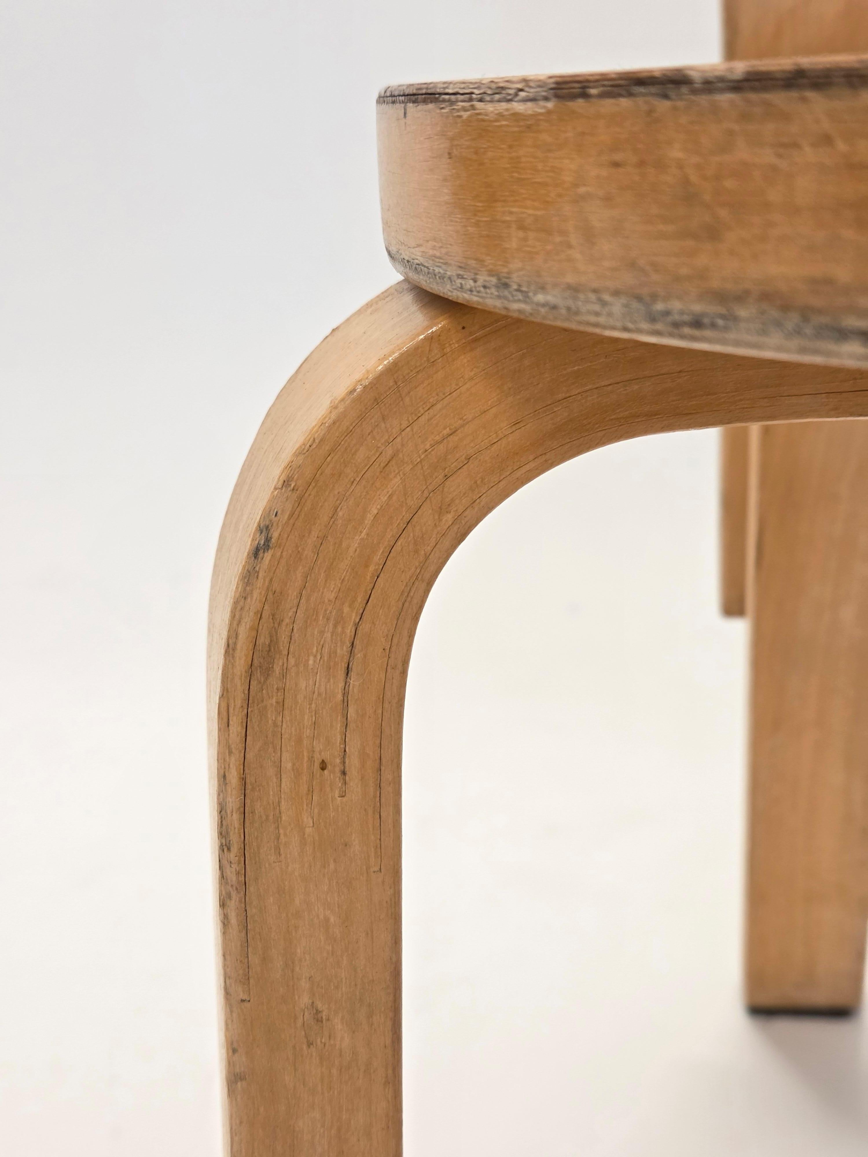 Scandinave moderne Chaise d'enfant Alvar Aalto+Aalto Model No65 by Artek 1960s en vente