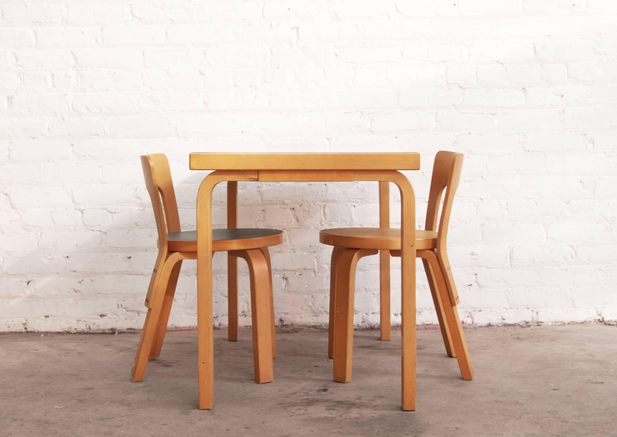 Mid-Century Modern Alvar Aalto Children's Table and Chairs