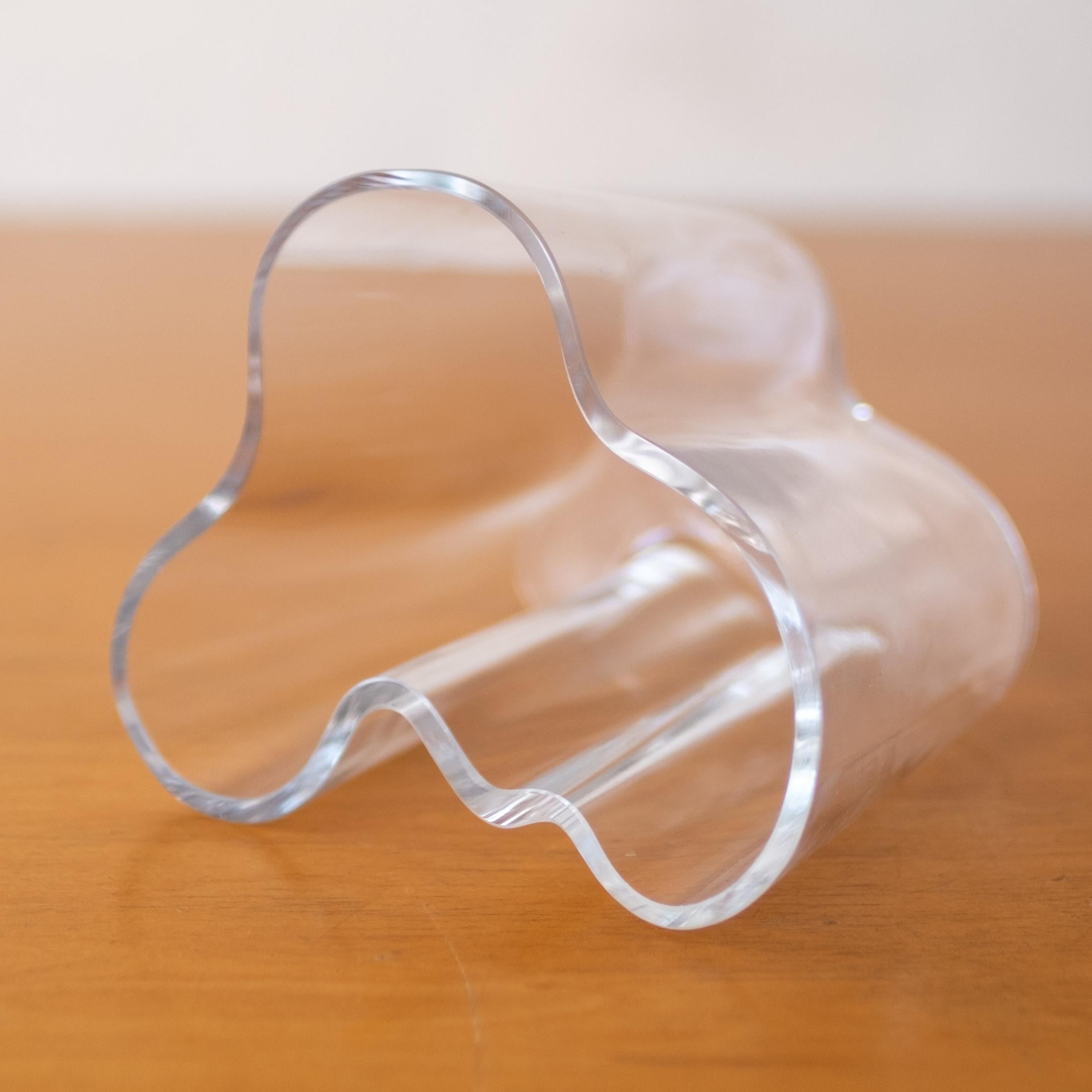 Late 20th Century Alvar Aalto Clear Glass Amorphic 