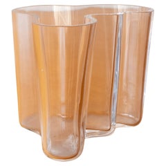 Alvar Aalto Clear Glass Amorphic "Savoy" Vase Signed