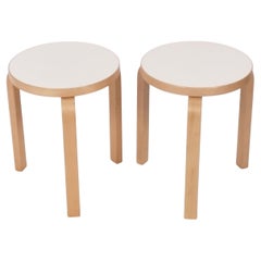 Alvar Aalto Danish Modern Beech Stools or End Tables Model 60