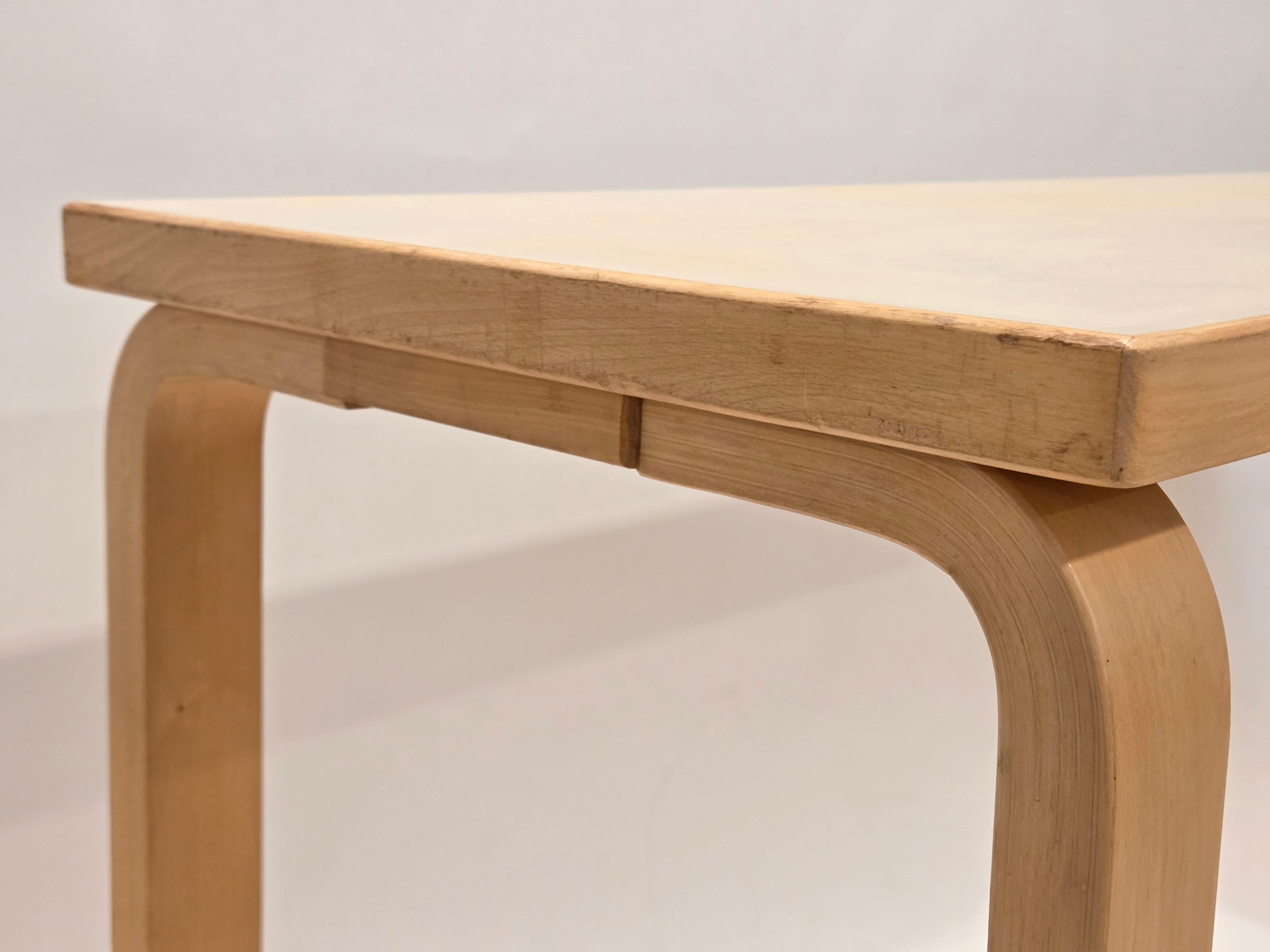 Birch Alvar Aalto Desk by Artek 1960s For Sale