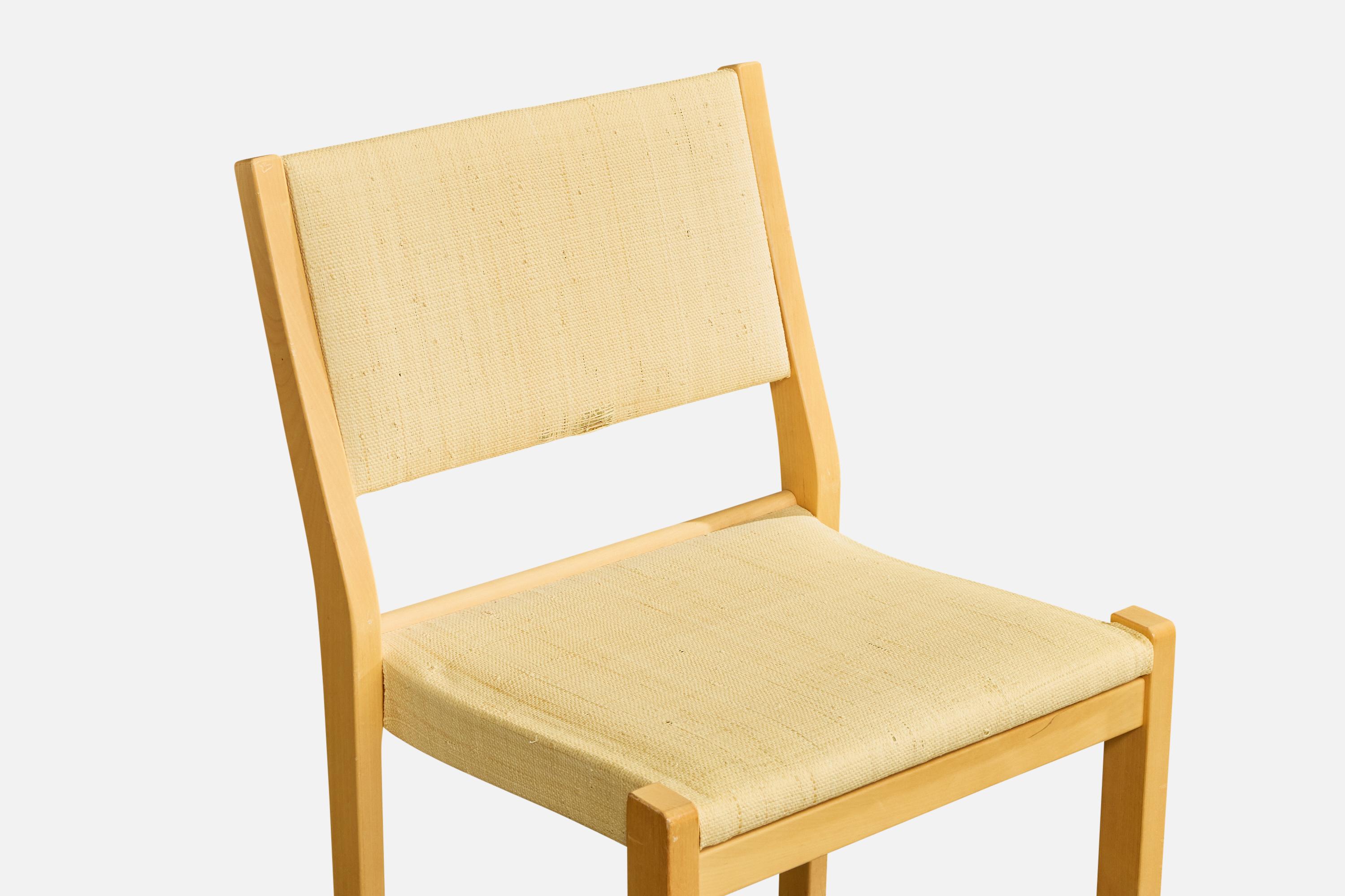 Alvar Aalto, Dining Room Chairs, Birch, Raffia, Finland, 1980s en venta 3