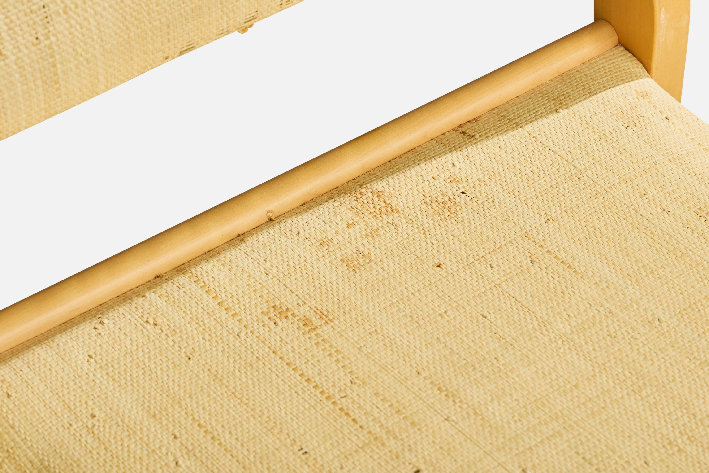 Alvar Aalto, Dining Room Chairs, Birch, Raffia, Finland, 1980s en venta 7