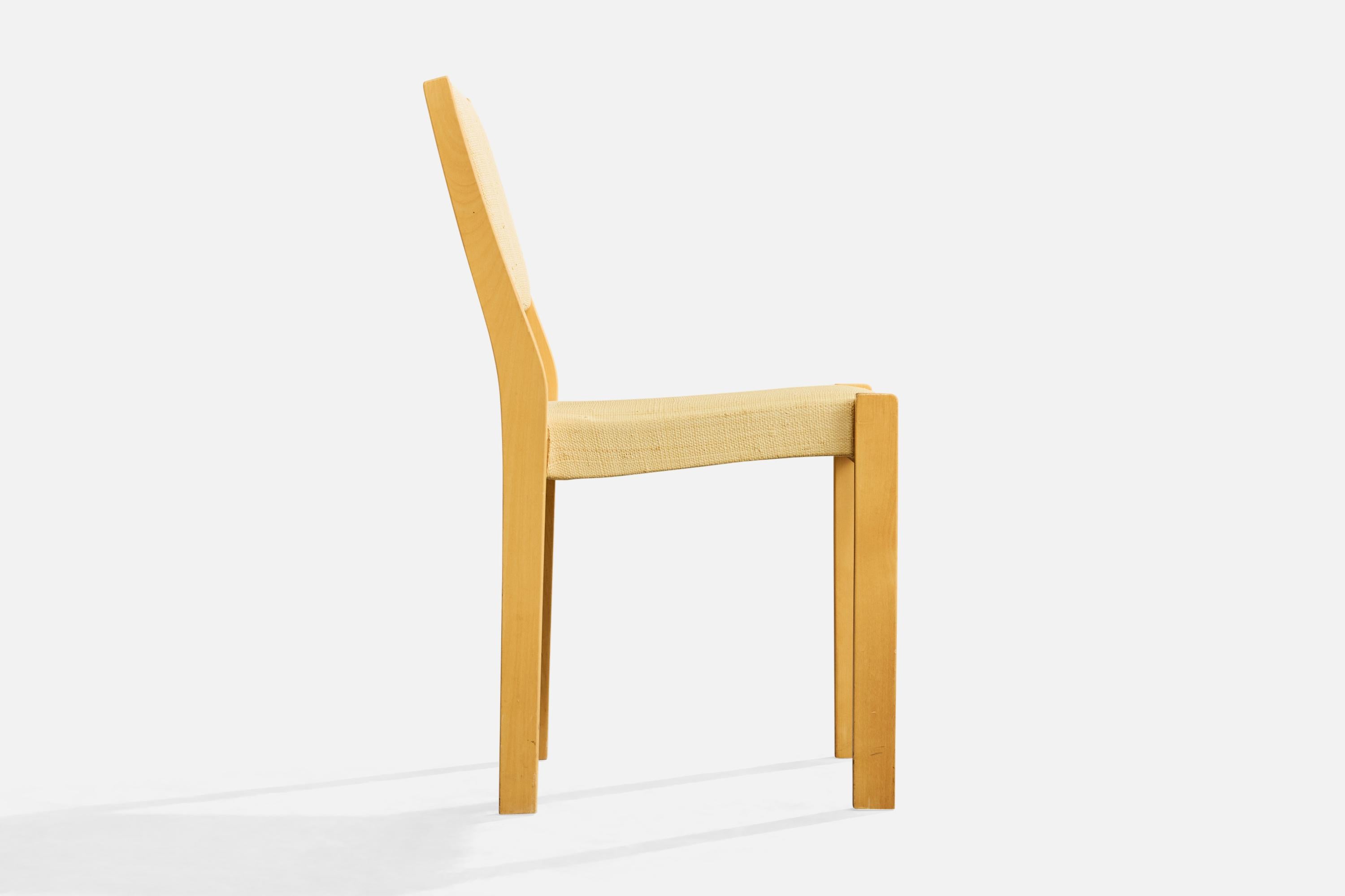 Alvar Aalto, Dining Room Chairs, Birch, Raffia, Finland, 1980s en venta 2