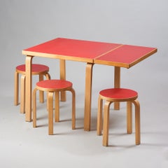 Alvar Aalto Dining Room Set, Oy Huonekalu - ja Rakennustyötehdas Ab, 1950s