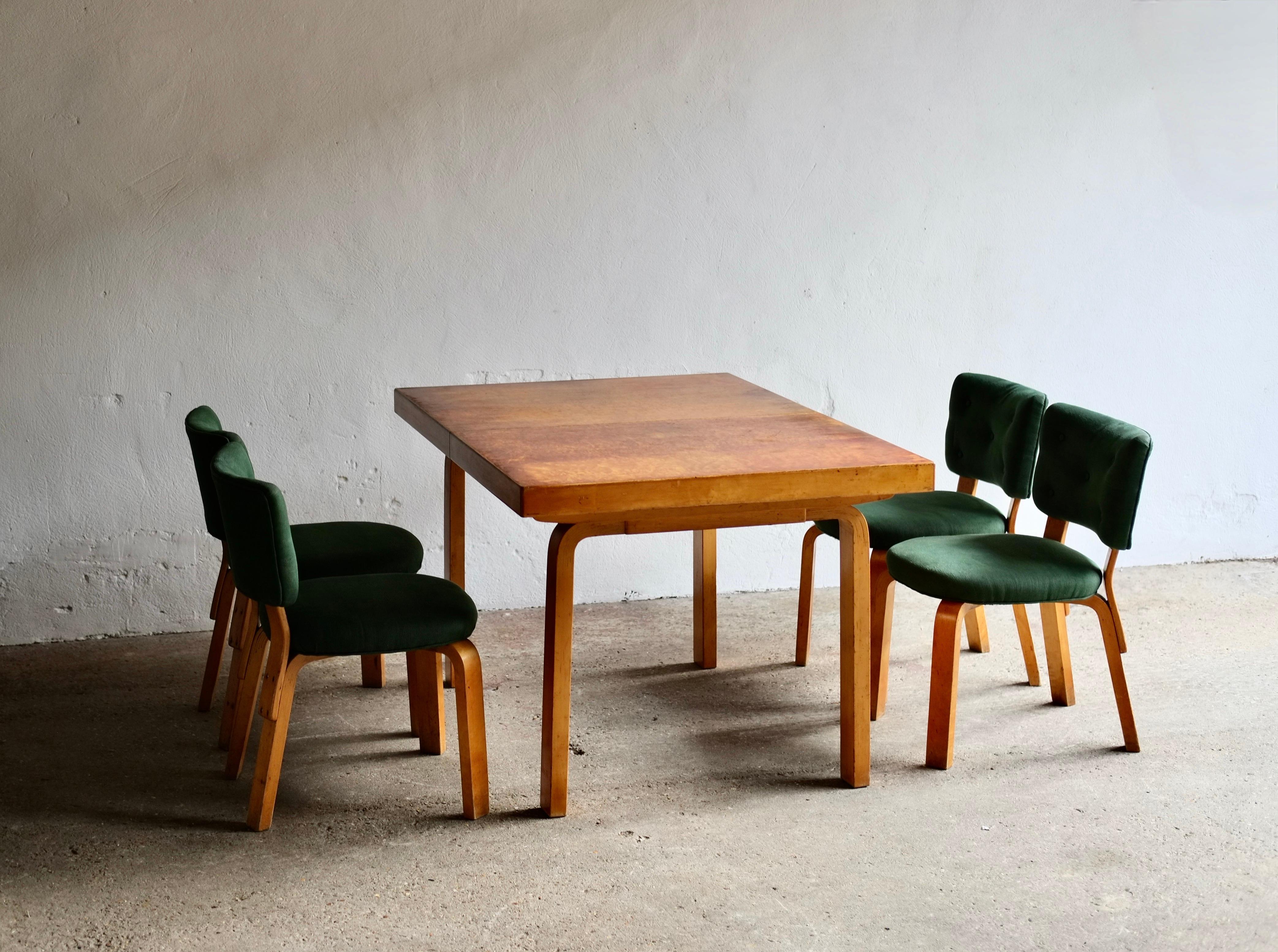 Alvar Aalto Dining Set, Model 92 Dining Table & Model 62 Chairs, Circa 1950's 3