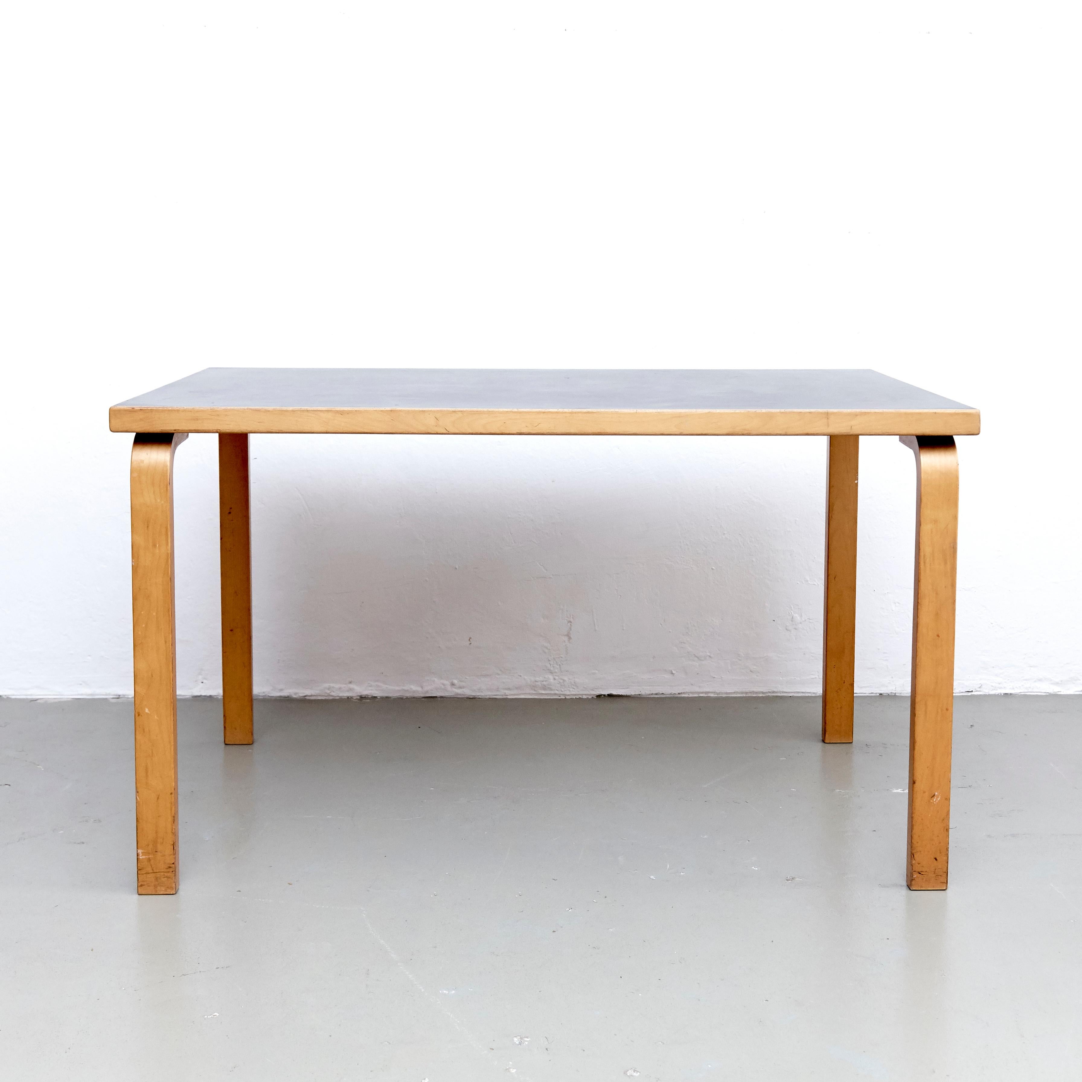 Late 20th Century Alvar Aalto Dining Table and Four Chairs, circa 1970