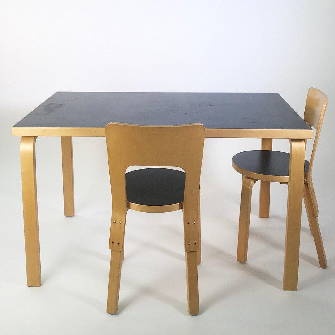 Late 20th Century Alvar Aalto Dining Table Made by Artek Finland, 1980s