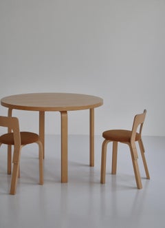 Alvar Aalto Dining Table Model No. 91 in Ash at Artek, Finland in the 1970s