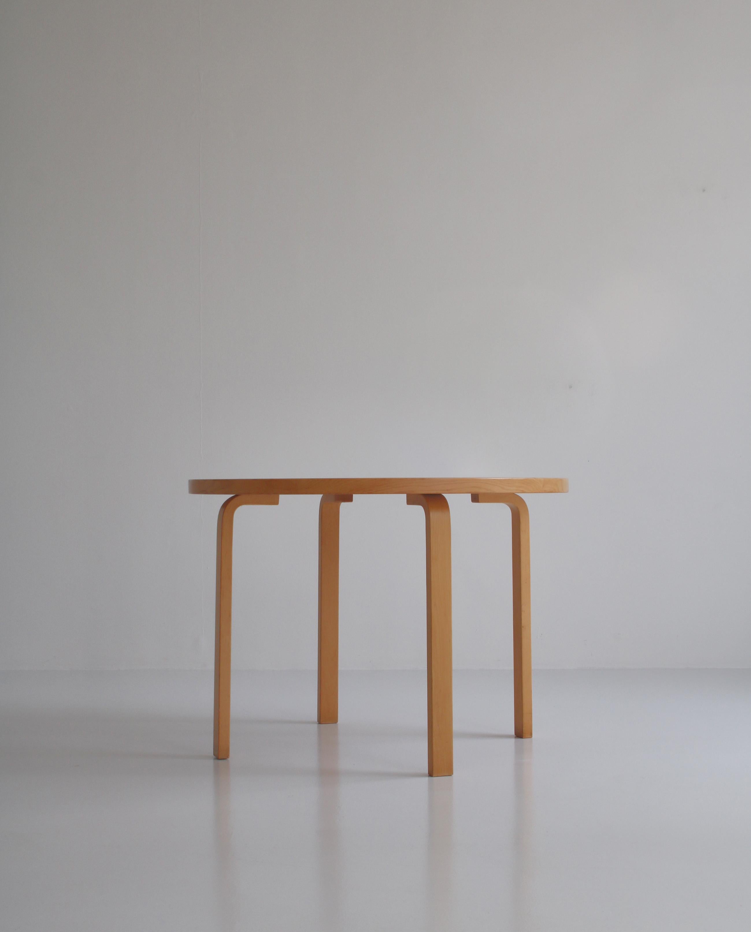 Laminated Alvar Aalto Dining Table Model No. 91 in Ash at Artek, Finland in the 1970s