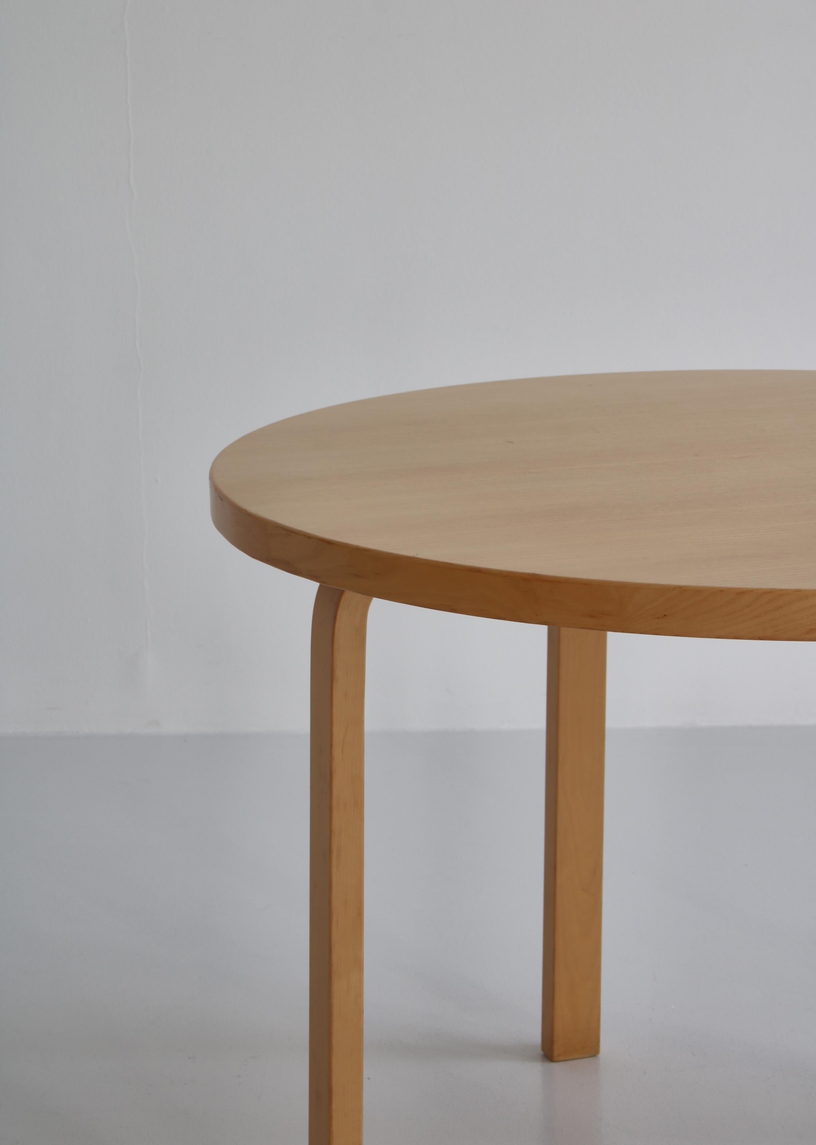 Late 20th Century Alvar Aalto Dining Table Model No. 91 in Ash at Artek, Finland in the 1970s