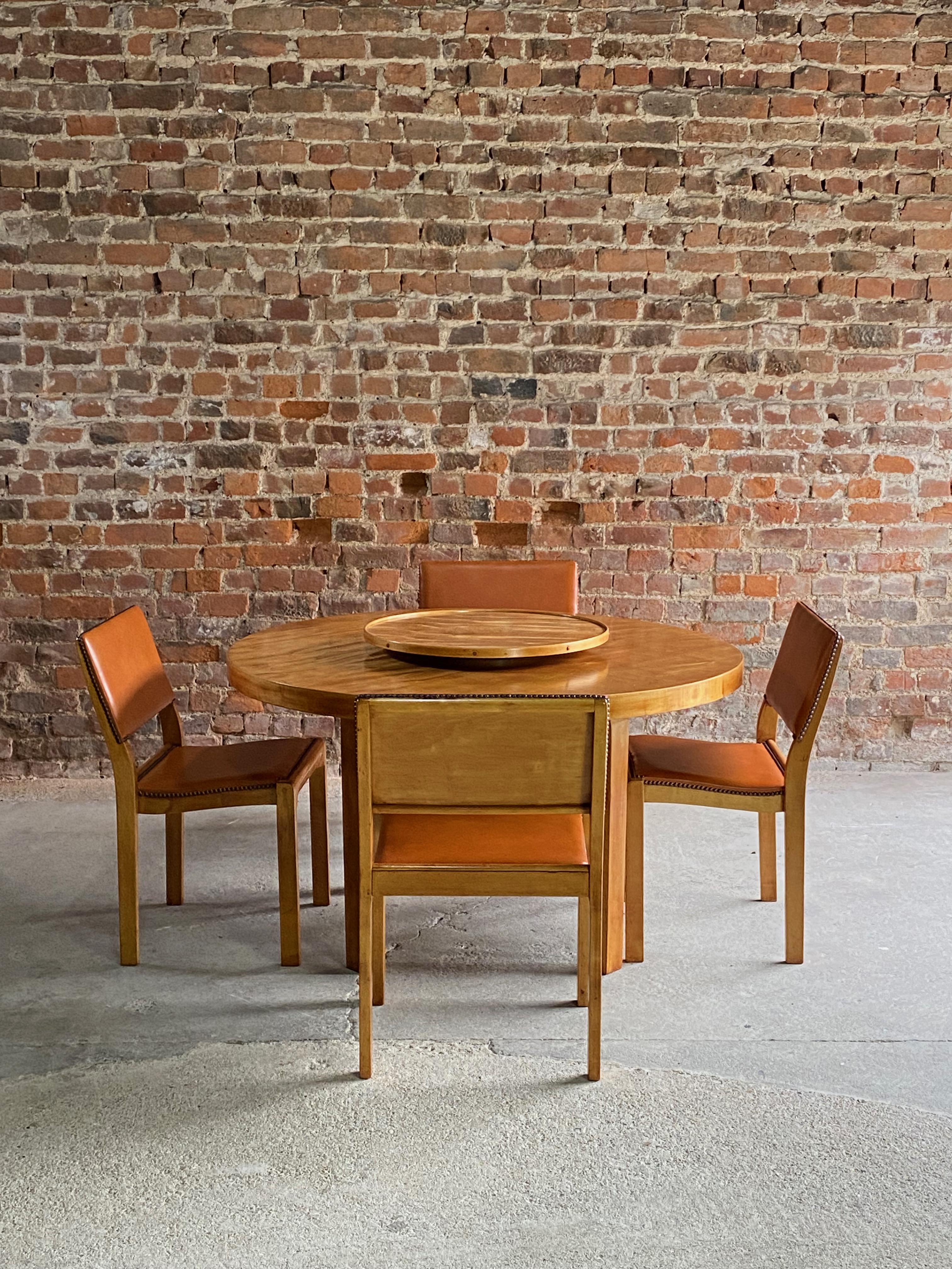 Alvar Aalto Dining Table & Six Chairs by Finmar, Circa 1940 In Fair Condition For Sale In Longdon, Tewkesbury
