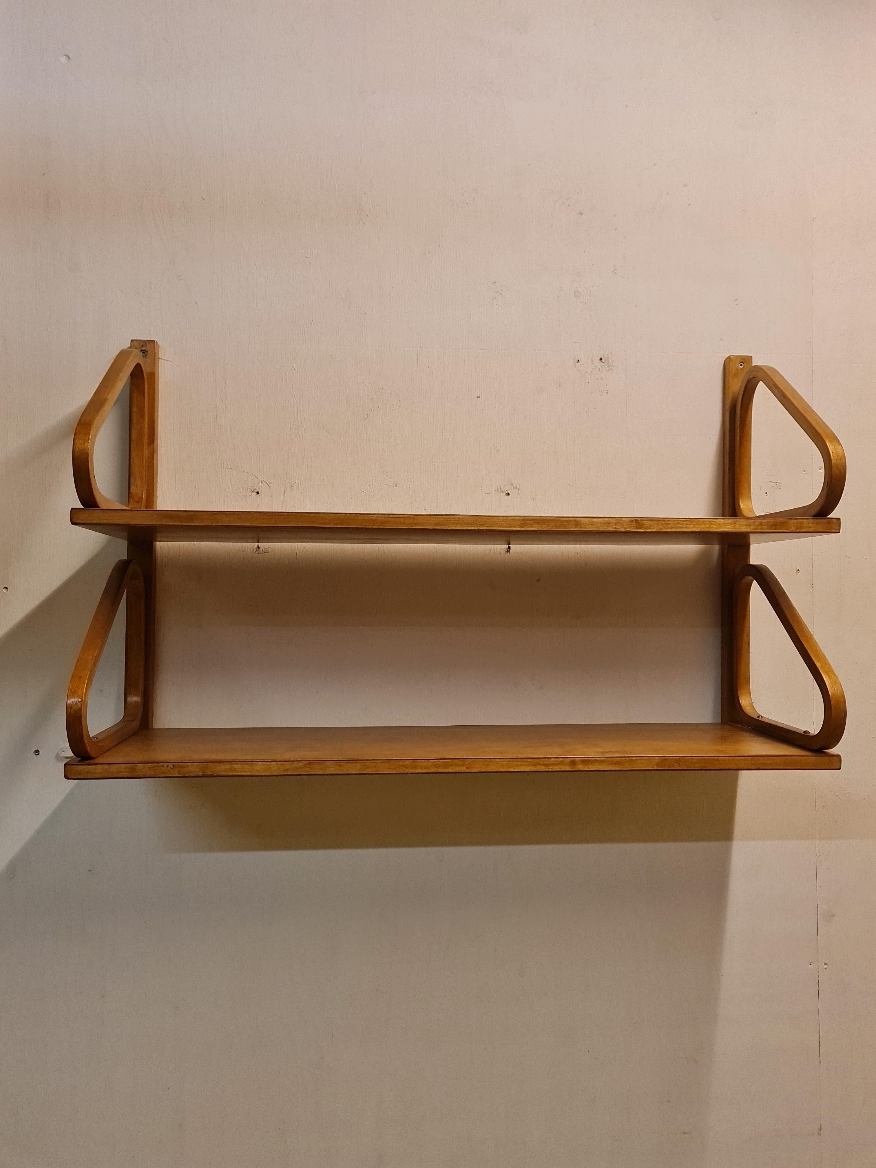 Scandinavian Modern Alvar Aalto, Double Shelf, Model 112-2, Artek For Sale